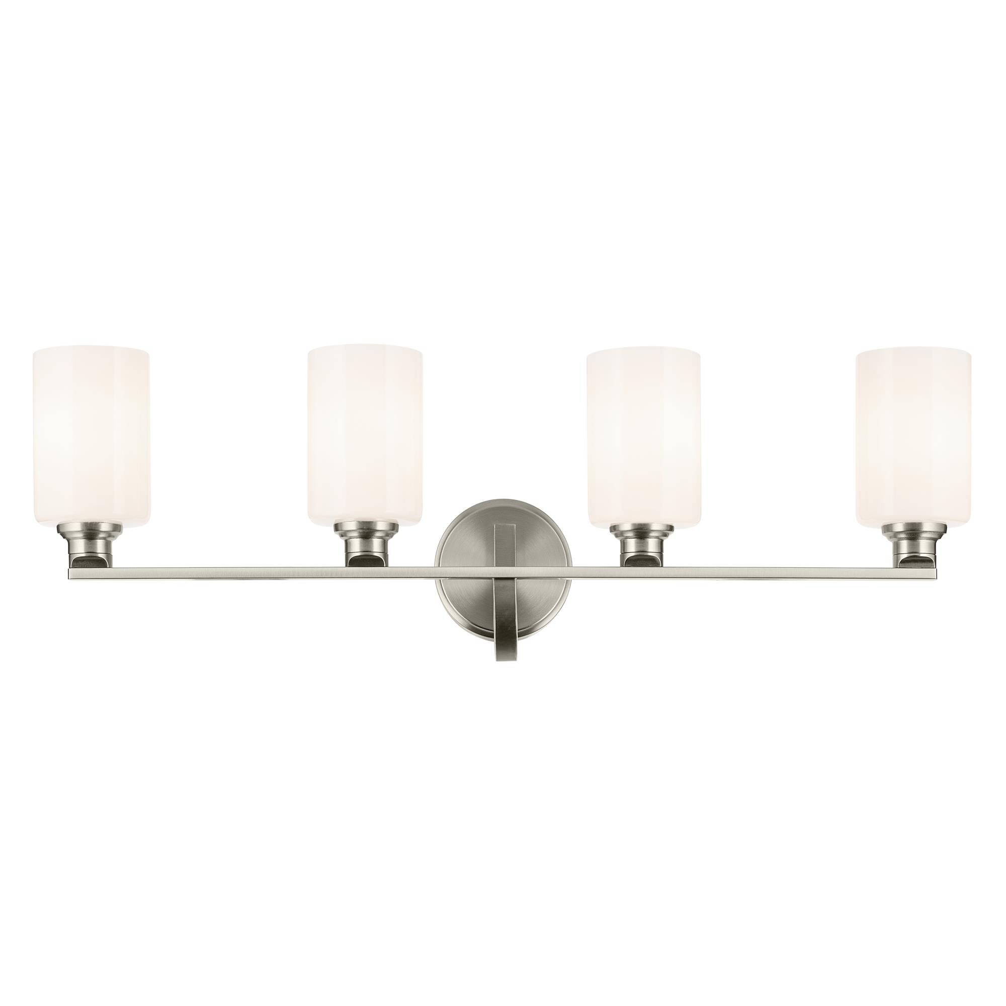 Shown in Brushed Nickel finish and Opal glass