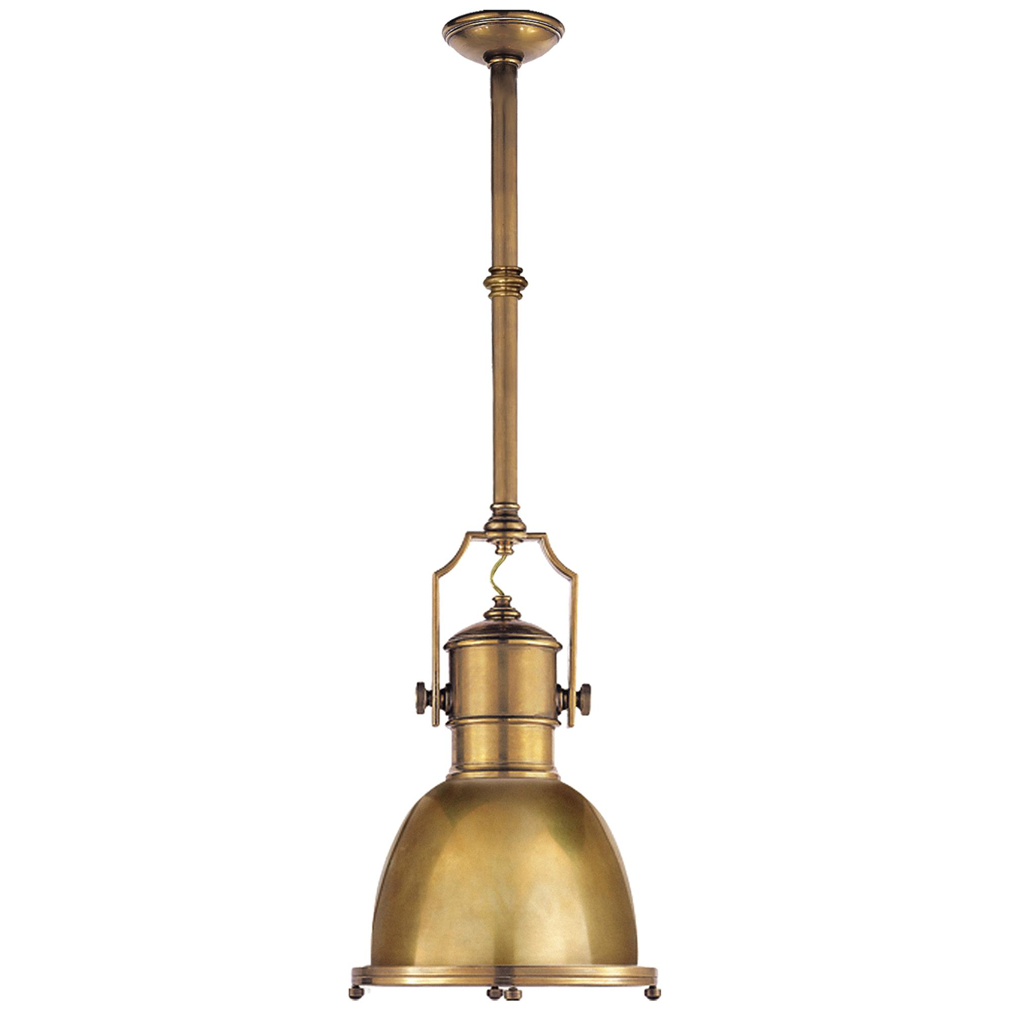 Shown in Antique-Burnished Brass finish and Antique Brass shade