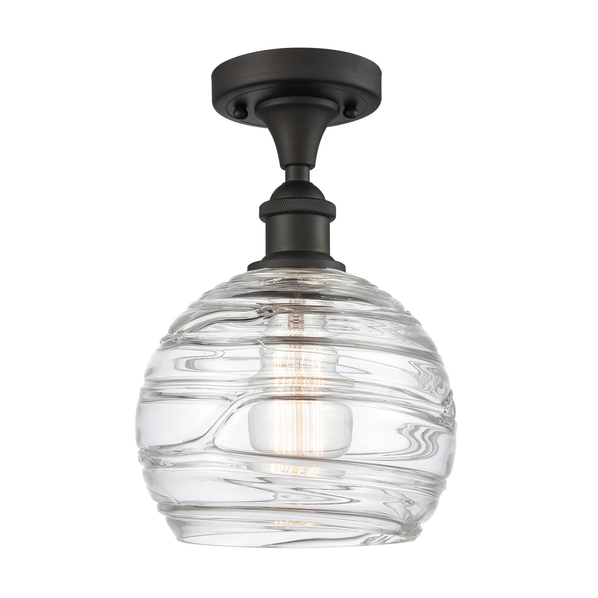 Bruno Marashlian Athens Deco Swirl 8 Inch Semi Flush Mount by Innovations Lighting