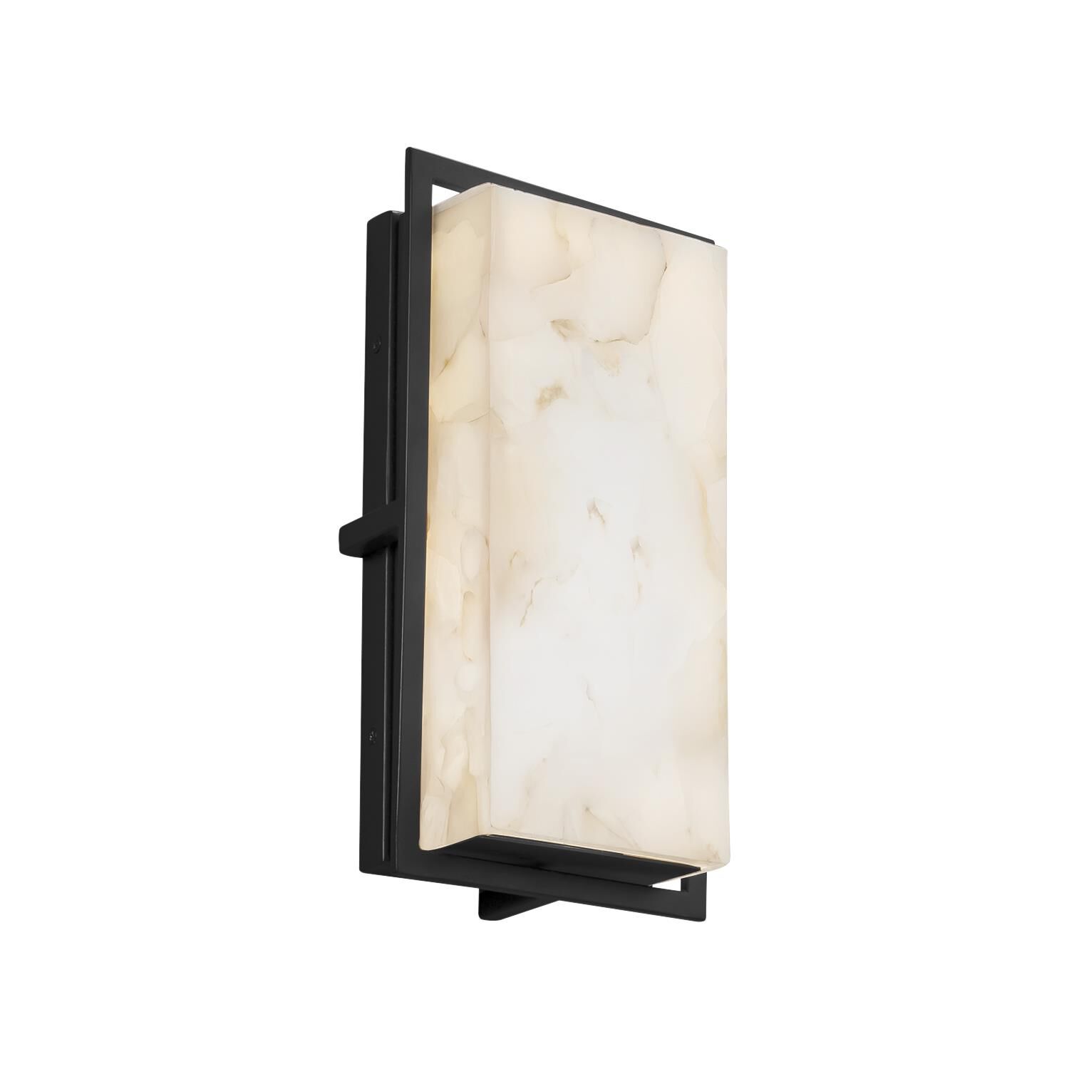 Shown in Matte Black finish and Shaved Alabaster Rocks Cast Into Resin glass