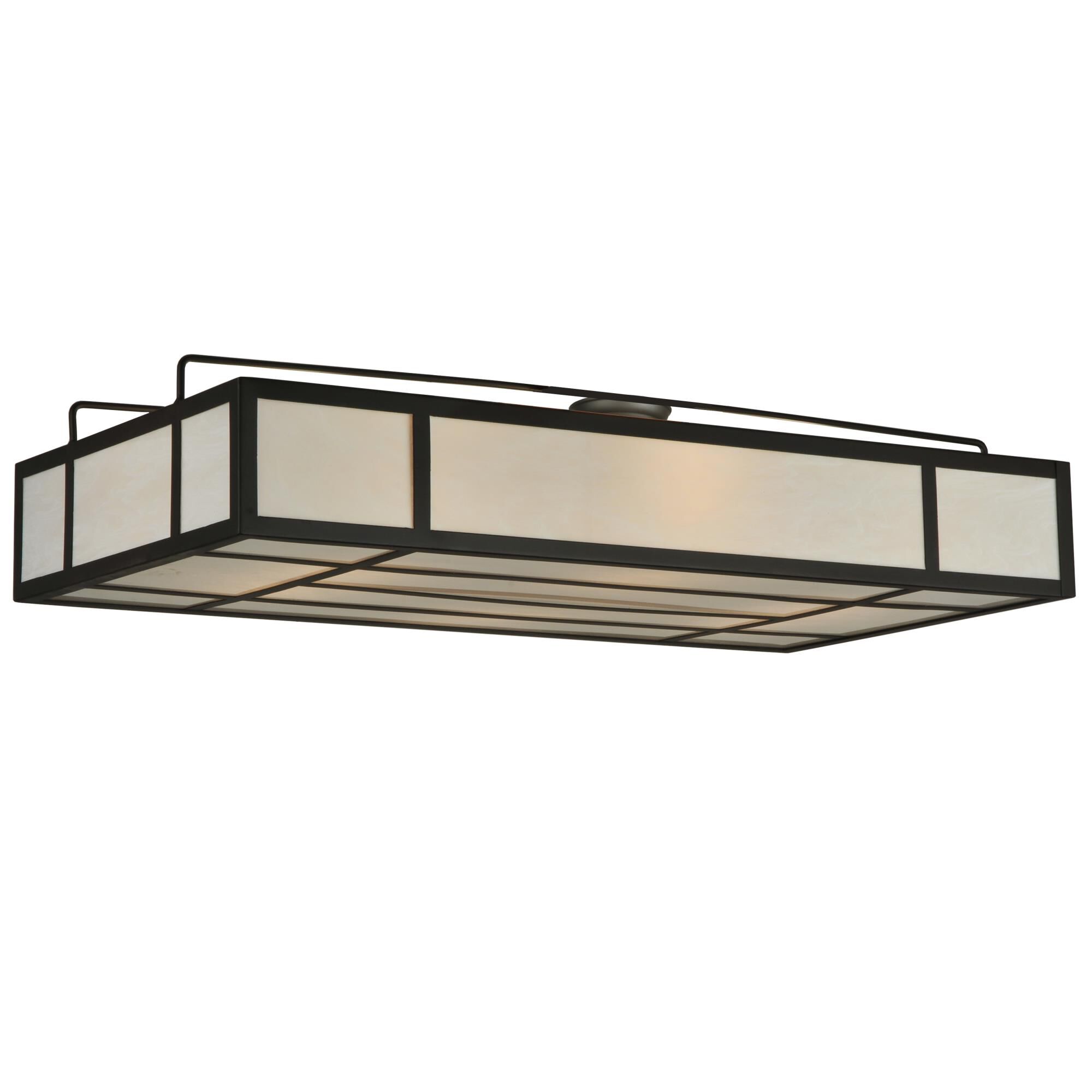 Shown in Oil Rubbed Bronze finish and White Faux Alabaster glass