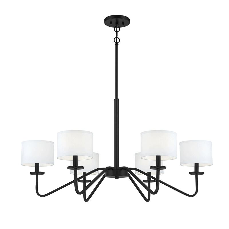 42 Inch 6 Light LED Chandelier by Meridian Lighting