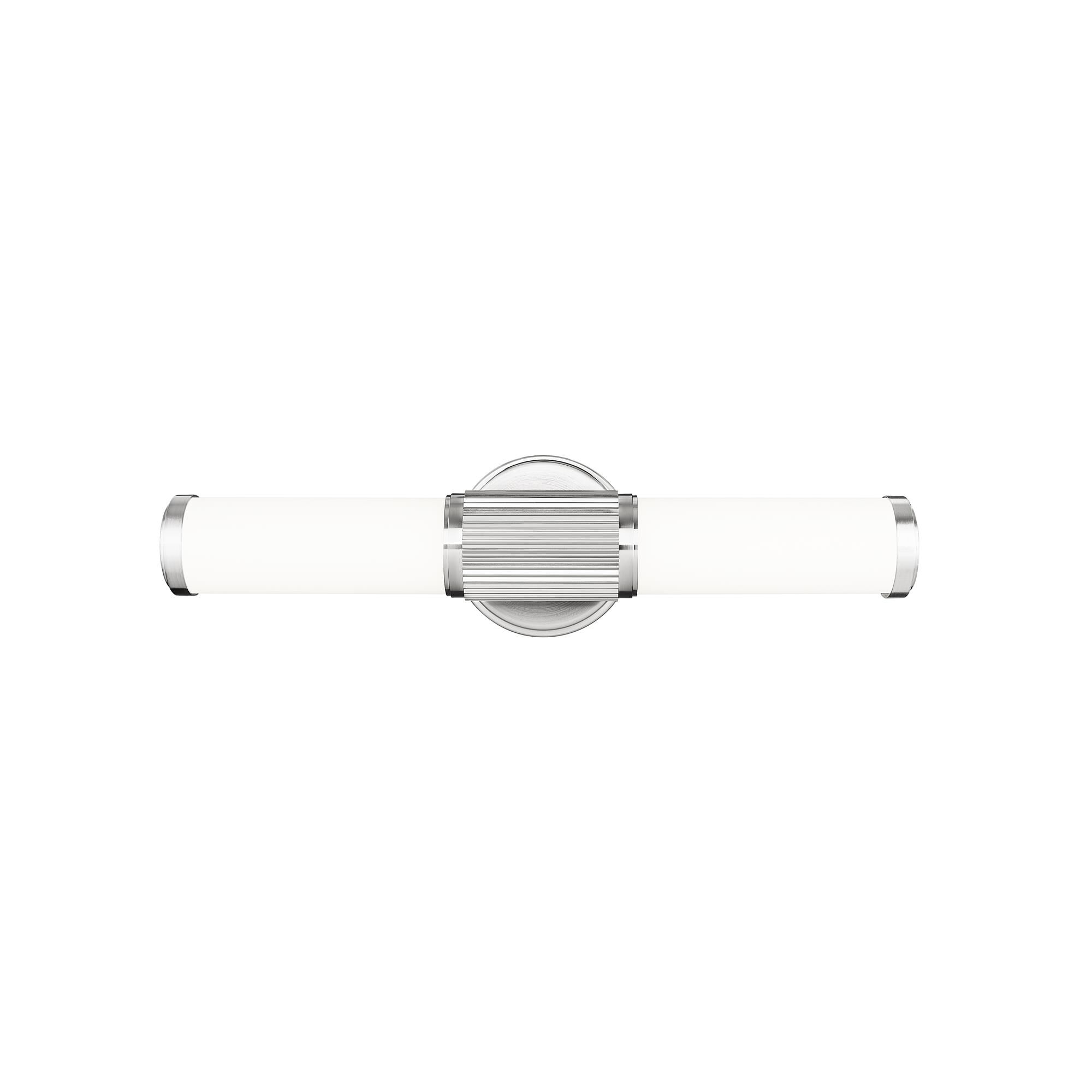 Shown in Brushed Nickel finish and Opal White glass and Opal White shade