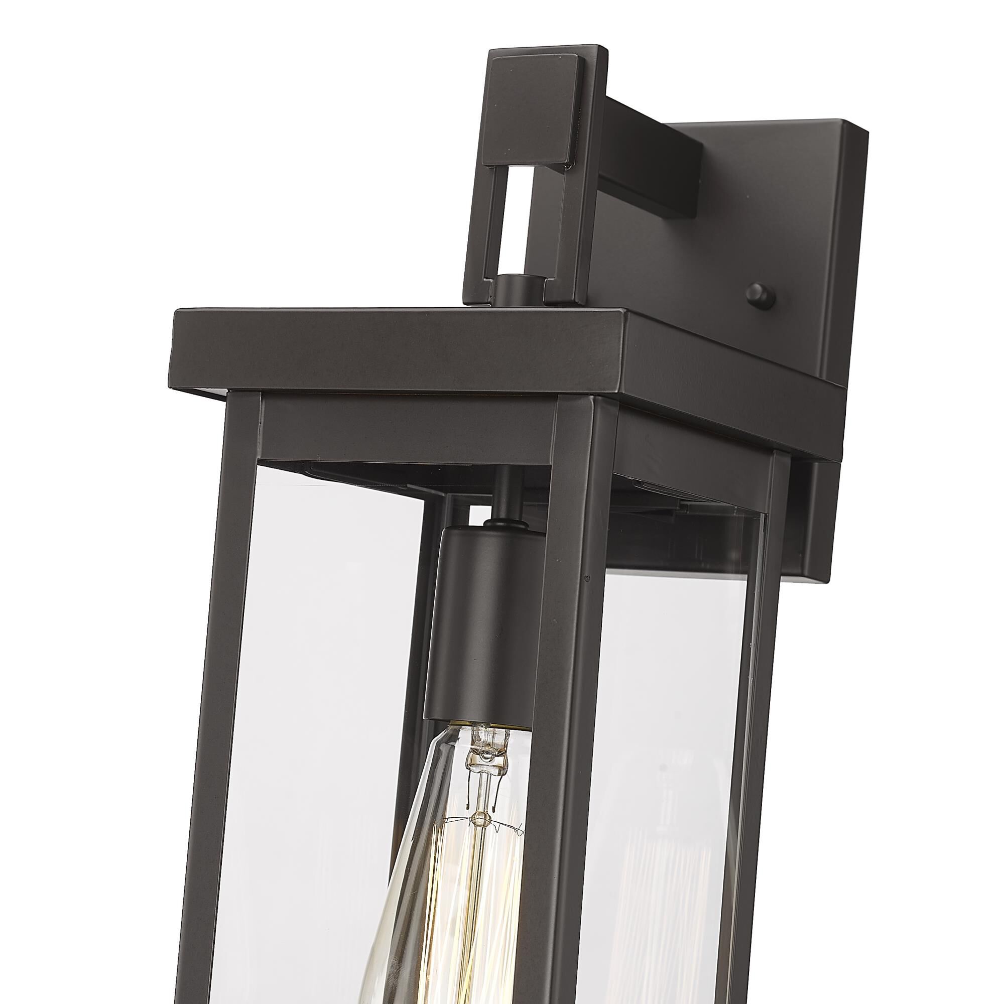 Shown in Powder Coated Bronze finish and Clear glass