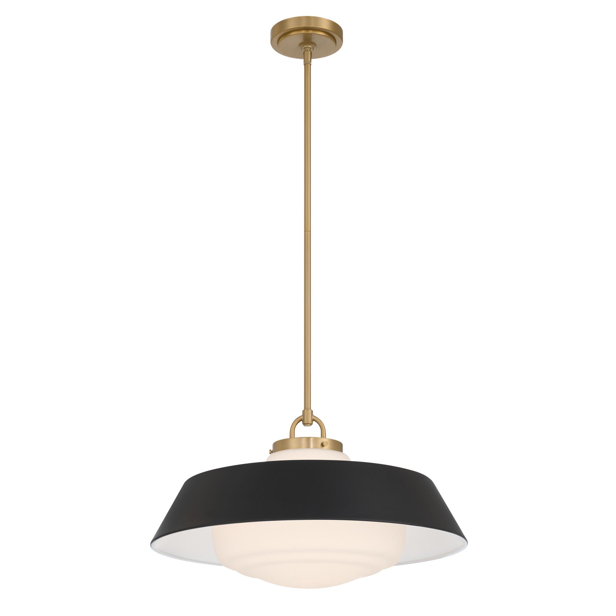 Shown in Vibrant Gold finish and Steel glass and Steel shade