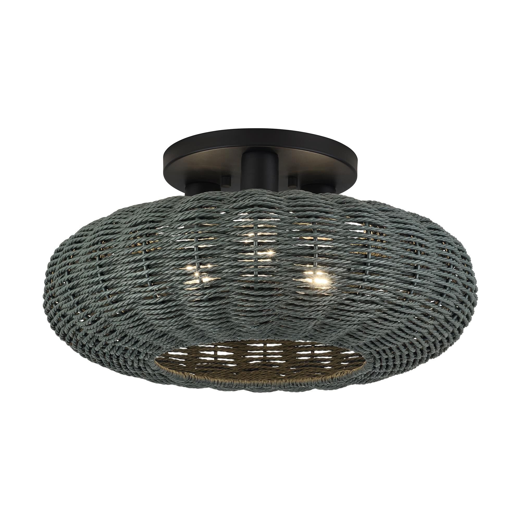 Deluna 18 Inch Semi Flush Mount by Livex Lighting