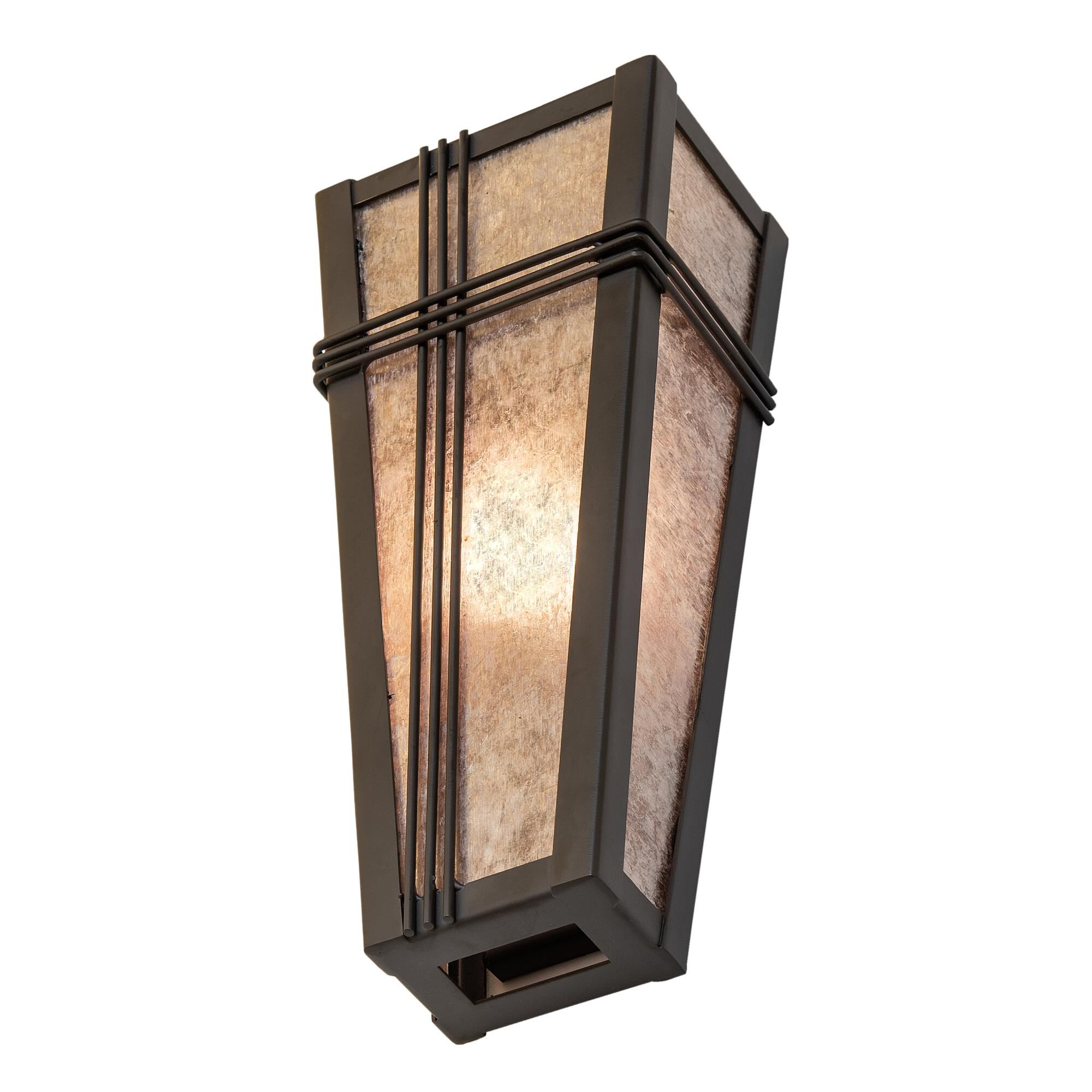 Shown in Craftsman Brown Finish;Oil Rubbed Bronze finish and Silver Mica glass