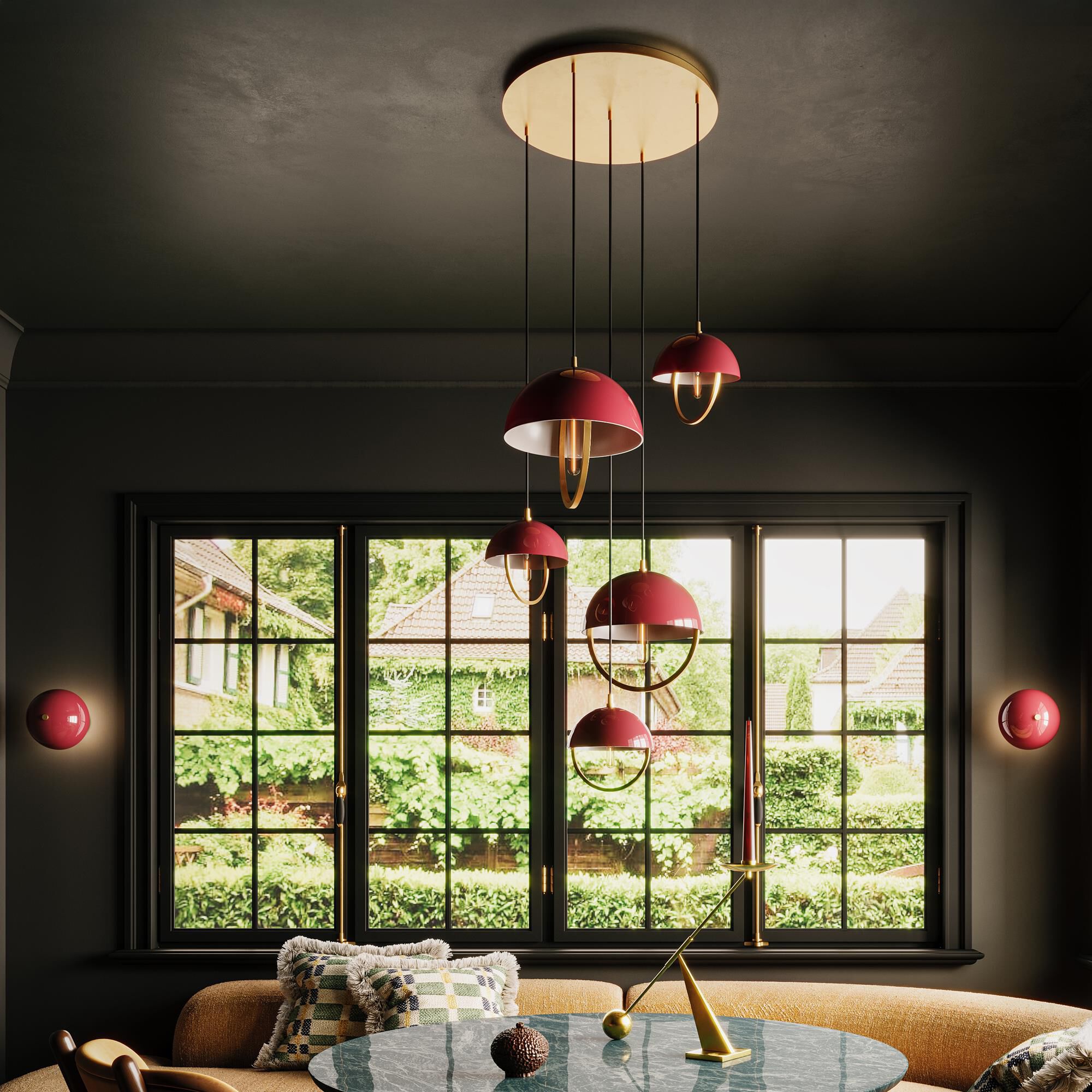 Mavisten Edition Copernica 30 Inch Multi Light Pendant by Robert Abbey