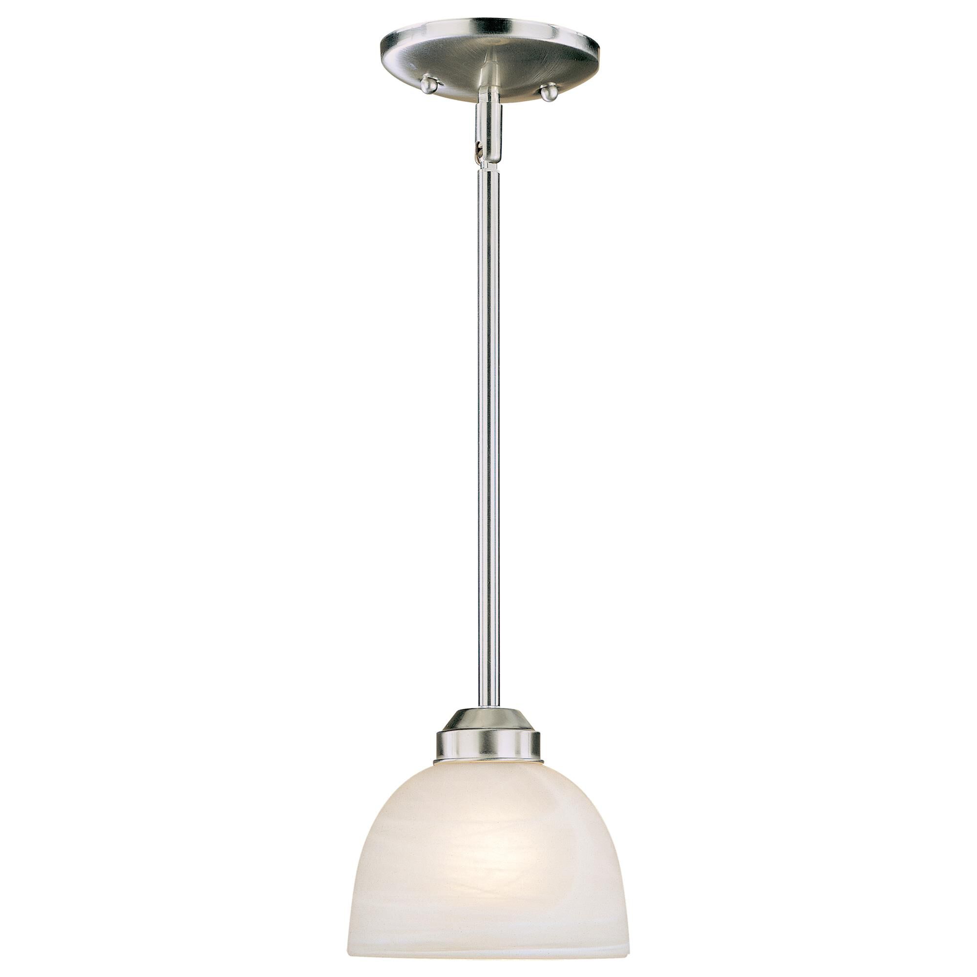 Shown in Brushed Nickel finish and Etched Marble glass