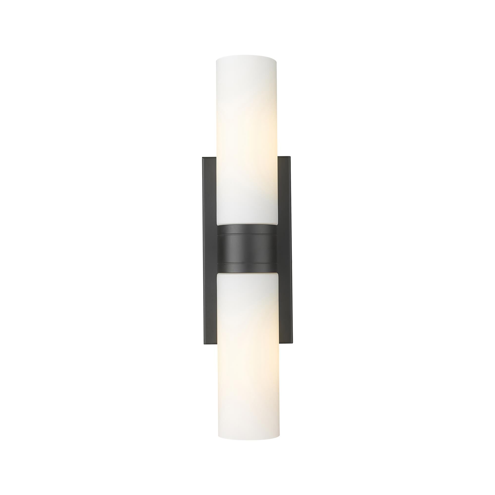 Shown in Matte Black finish and Matte White glass