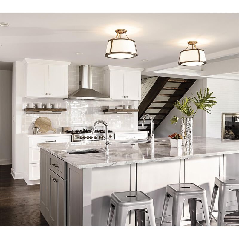Charlotte 16 Inch Semi Flush Mount by Hinkley