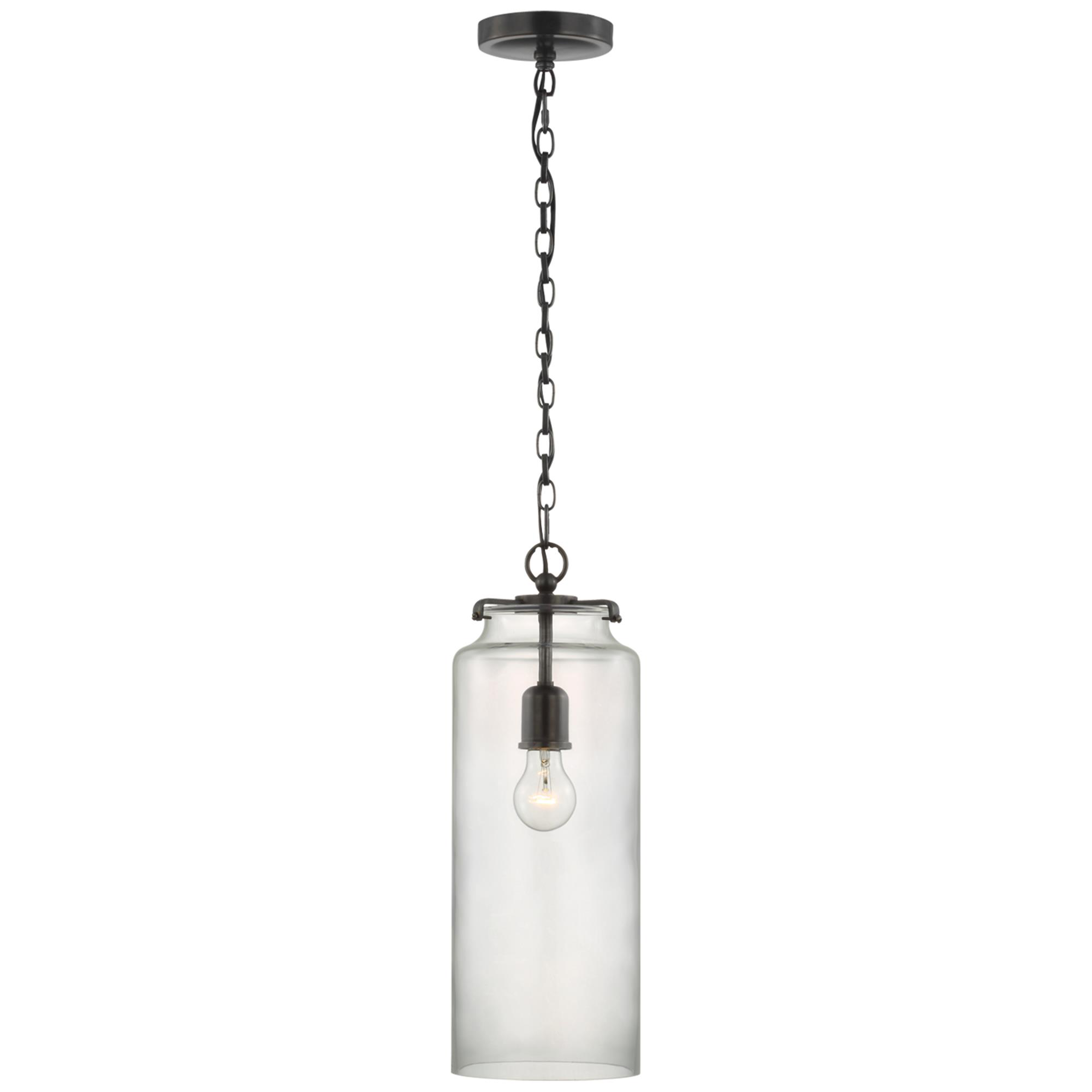 Shown in Bronze finish and Clear glass