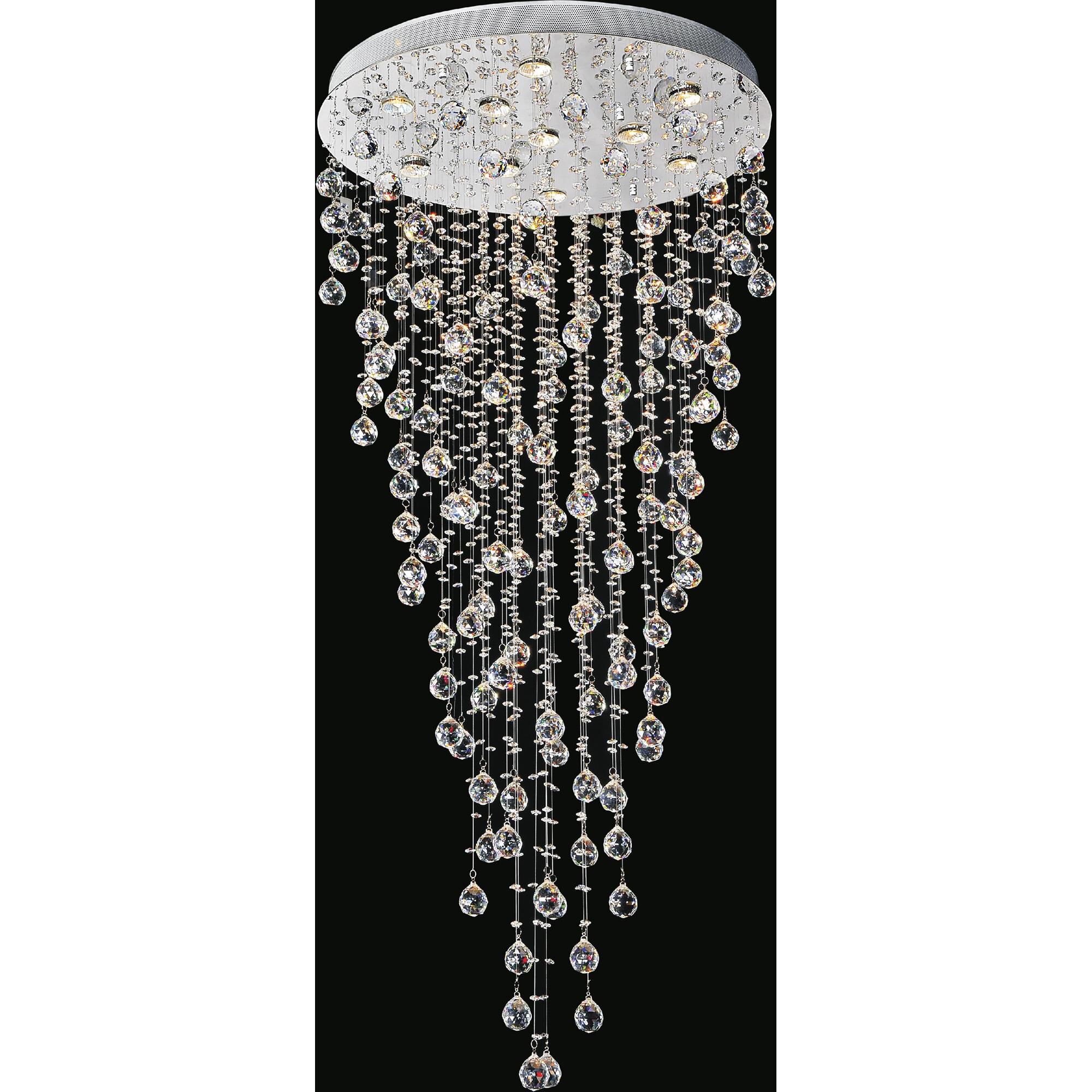 Rain Drop 28 Inch 10 Light Flush Mount by CWI Lighting