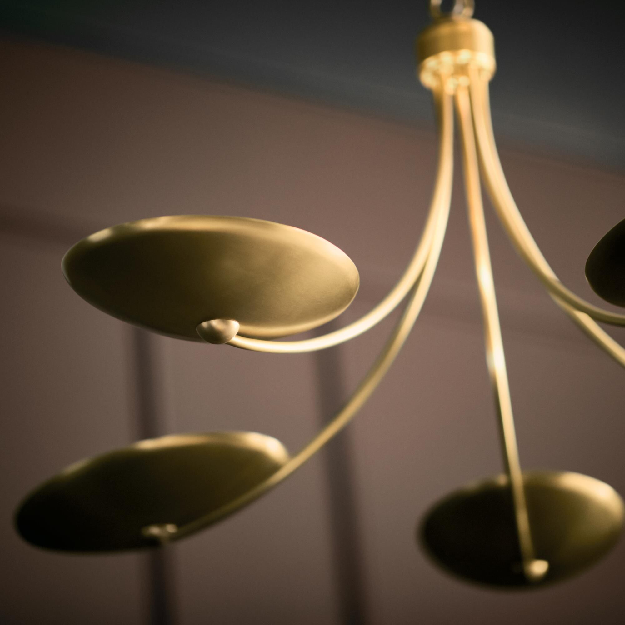 Shown in Lacquered Brass finish and Lacquered Brass shade