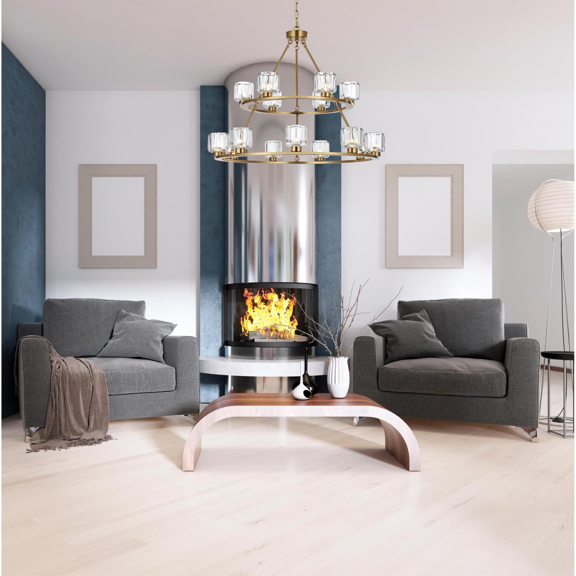 Shown in Satin Gold And Clear finish