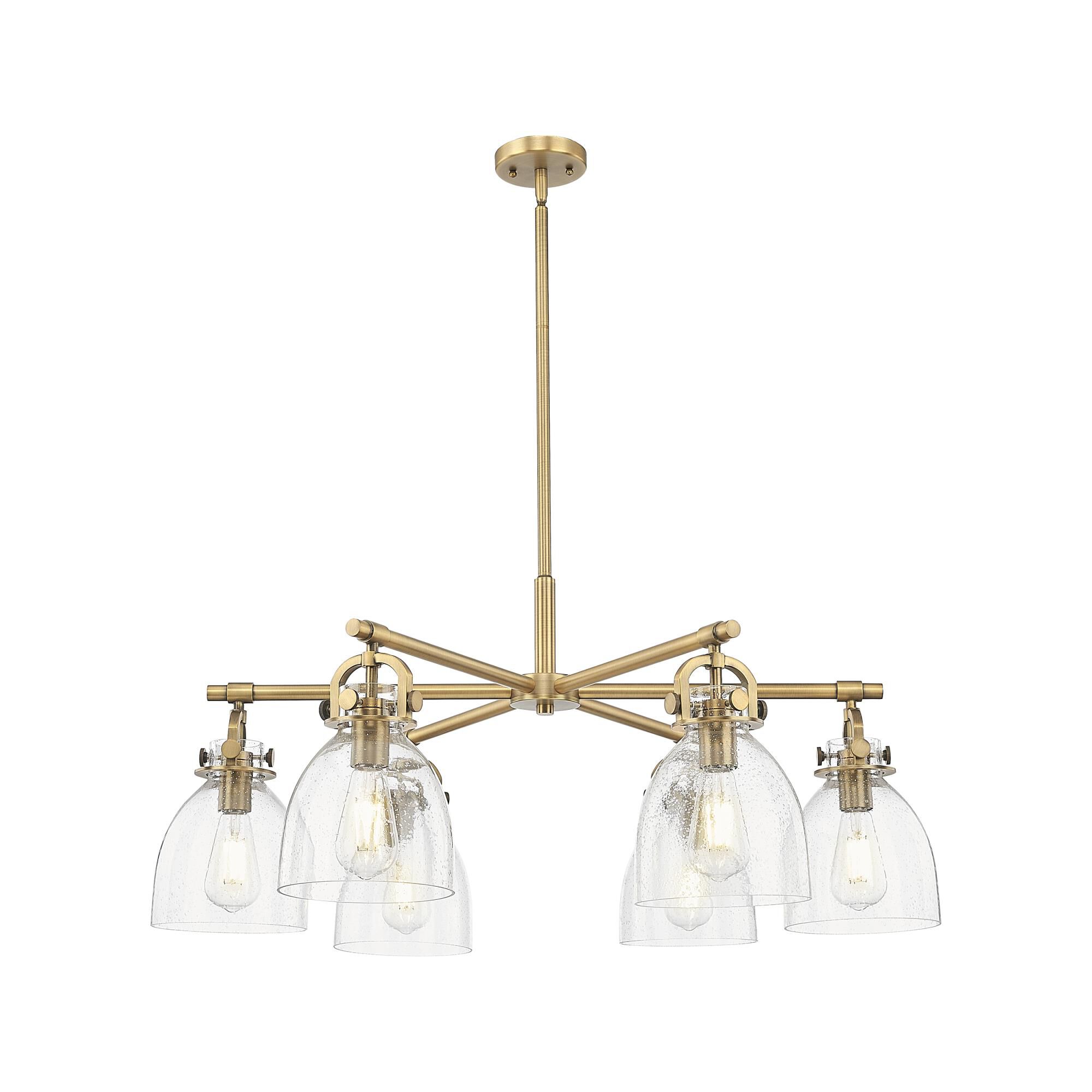 Shown in Brushed Brass finish and Seedy shade