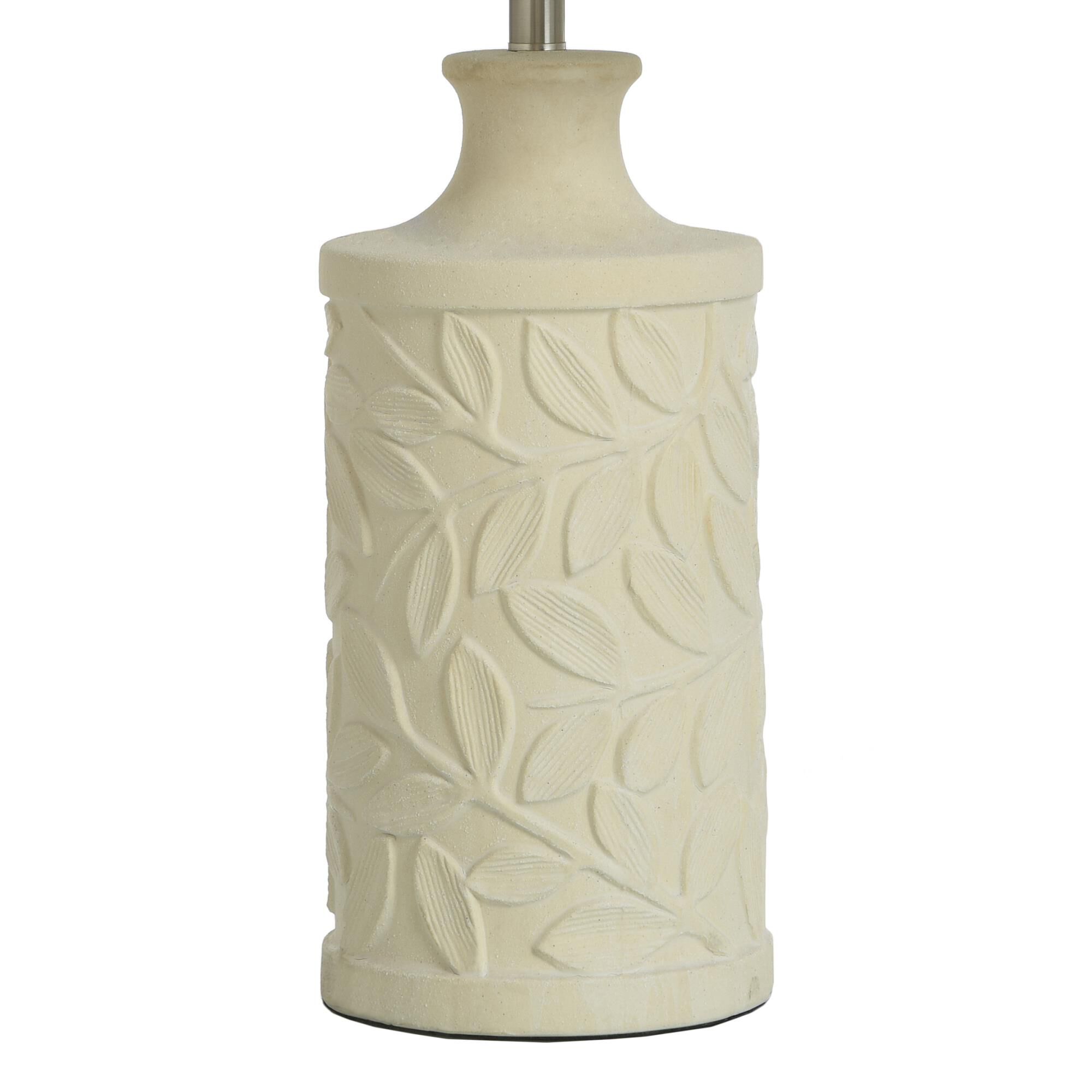 Shown in Cream finish and White Linen shade