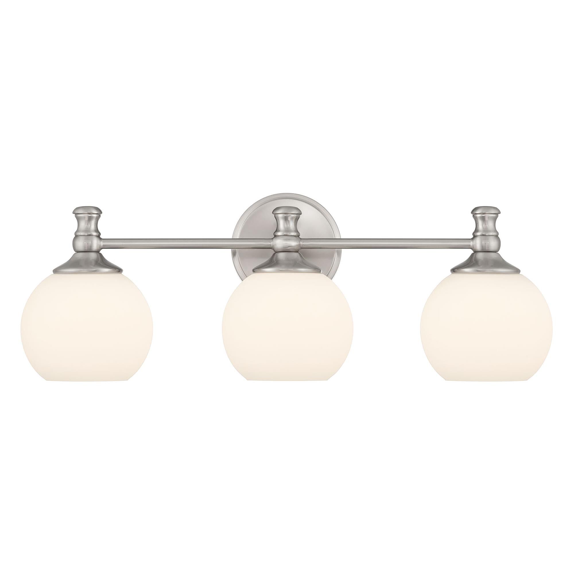 Shown in Brushed Nickel finish and Etched Opal glass