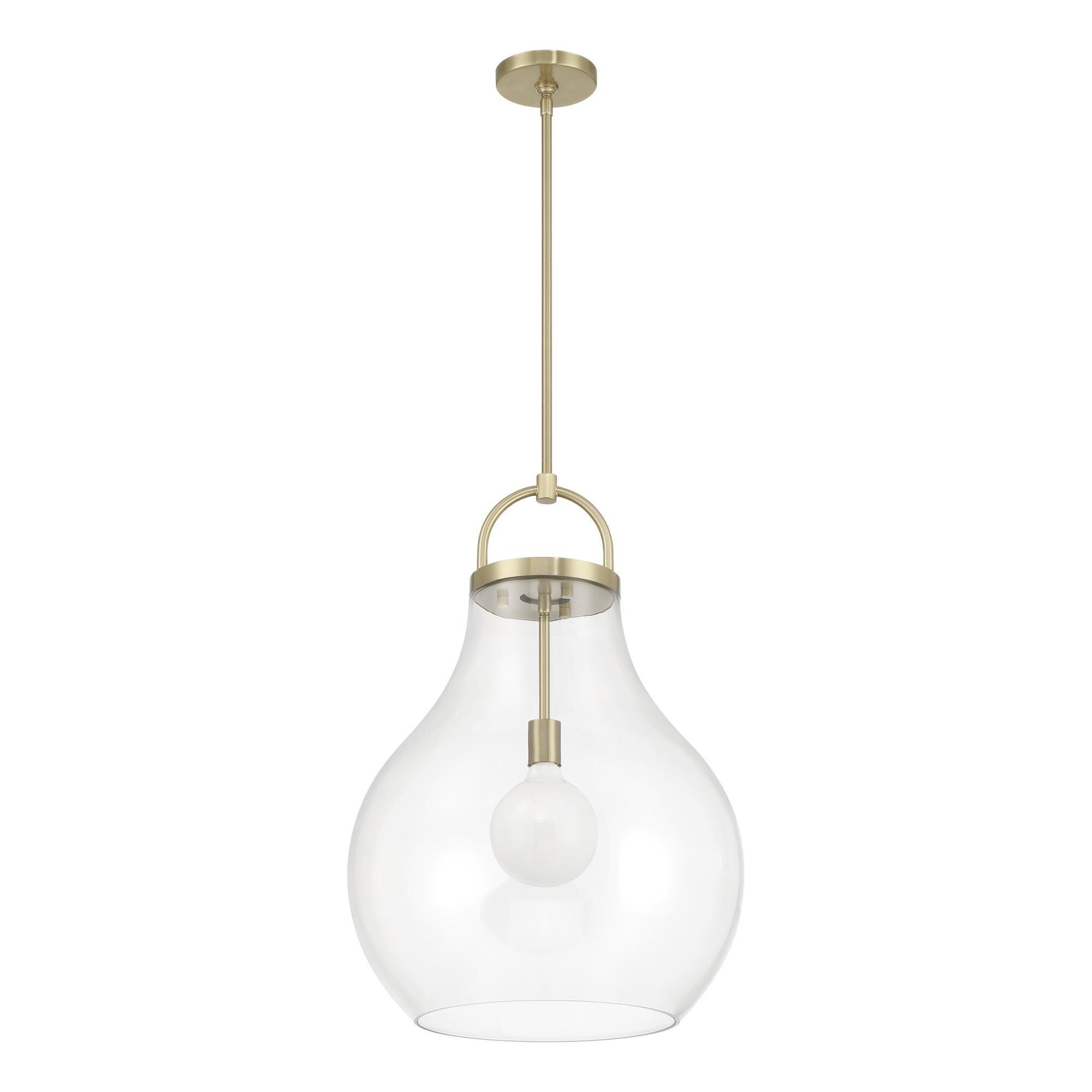 Shown in Champagne Gold finish and Clear glass