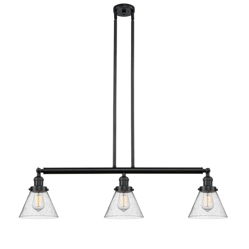 Bruno Marashlian Large Cone 36 Inch 3 Light Linear Suspension Light by Innovations Lighting