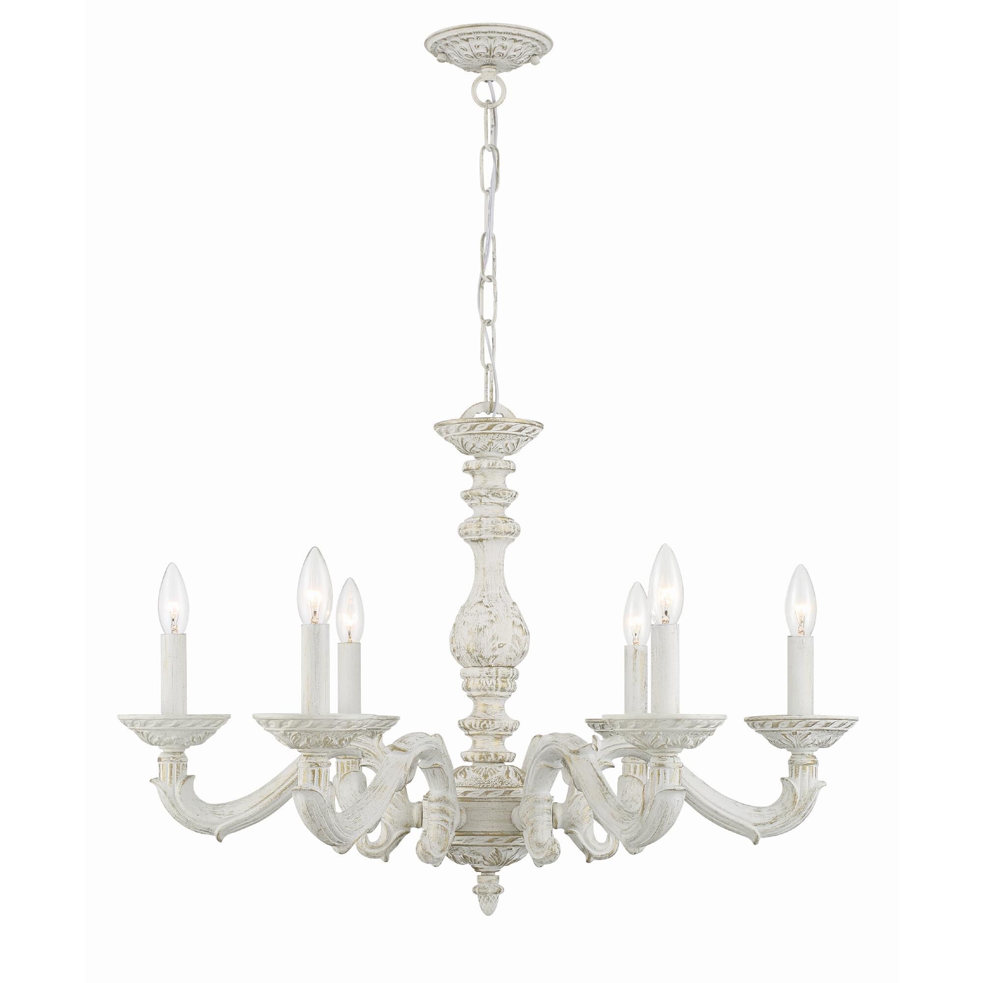 Paris Market 28 Inch 6 Light Chandelier by Crystorama