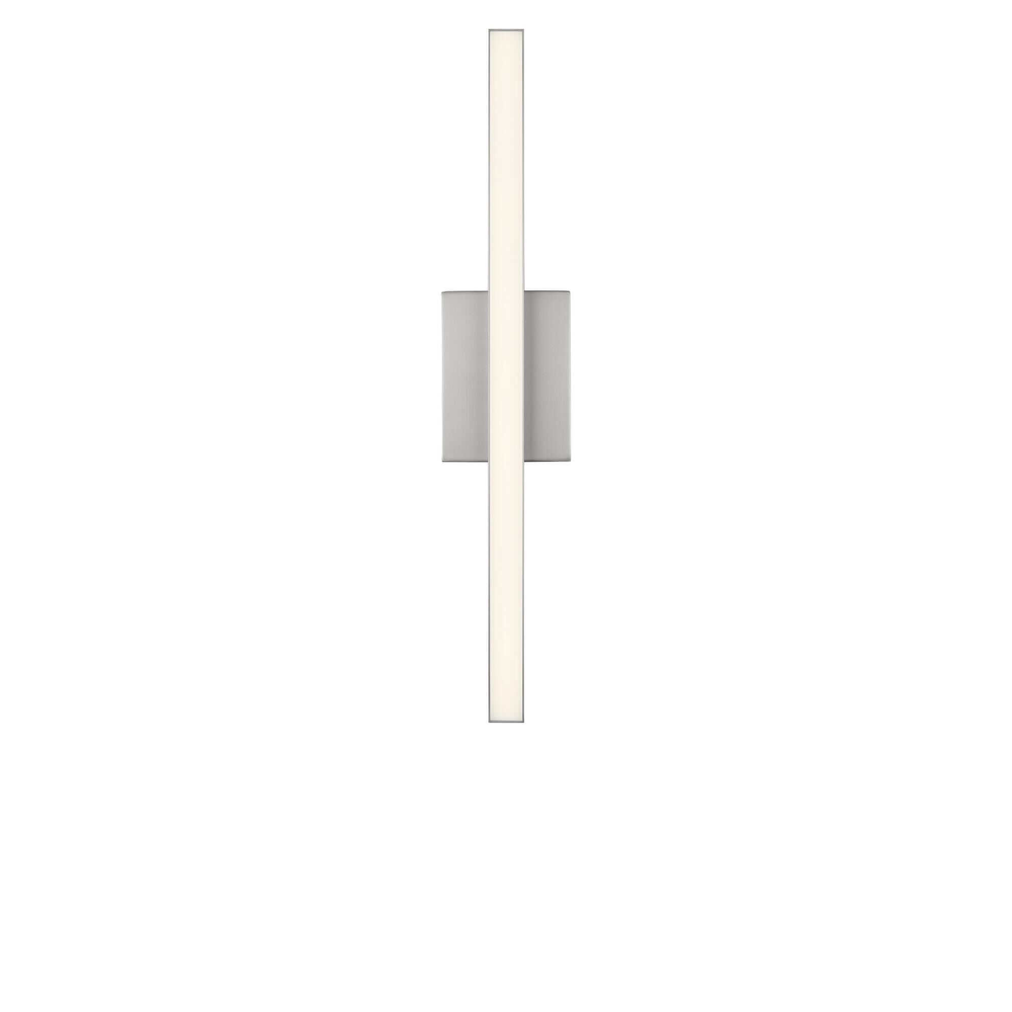 Shown in Brushed Nickel finish and White Polycarbonate shade