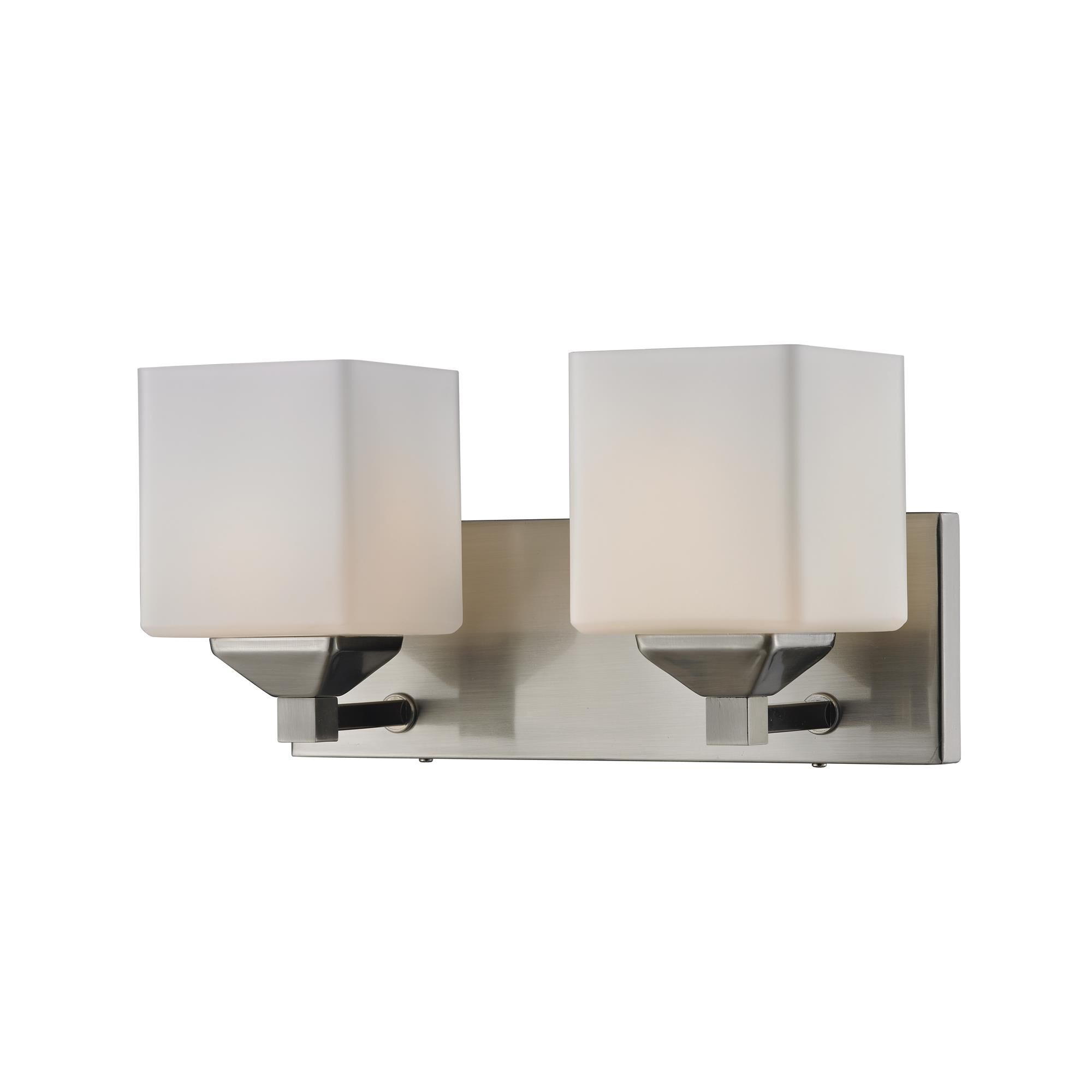 Shown in Brushed Nickel finish and Glass shade