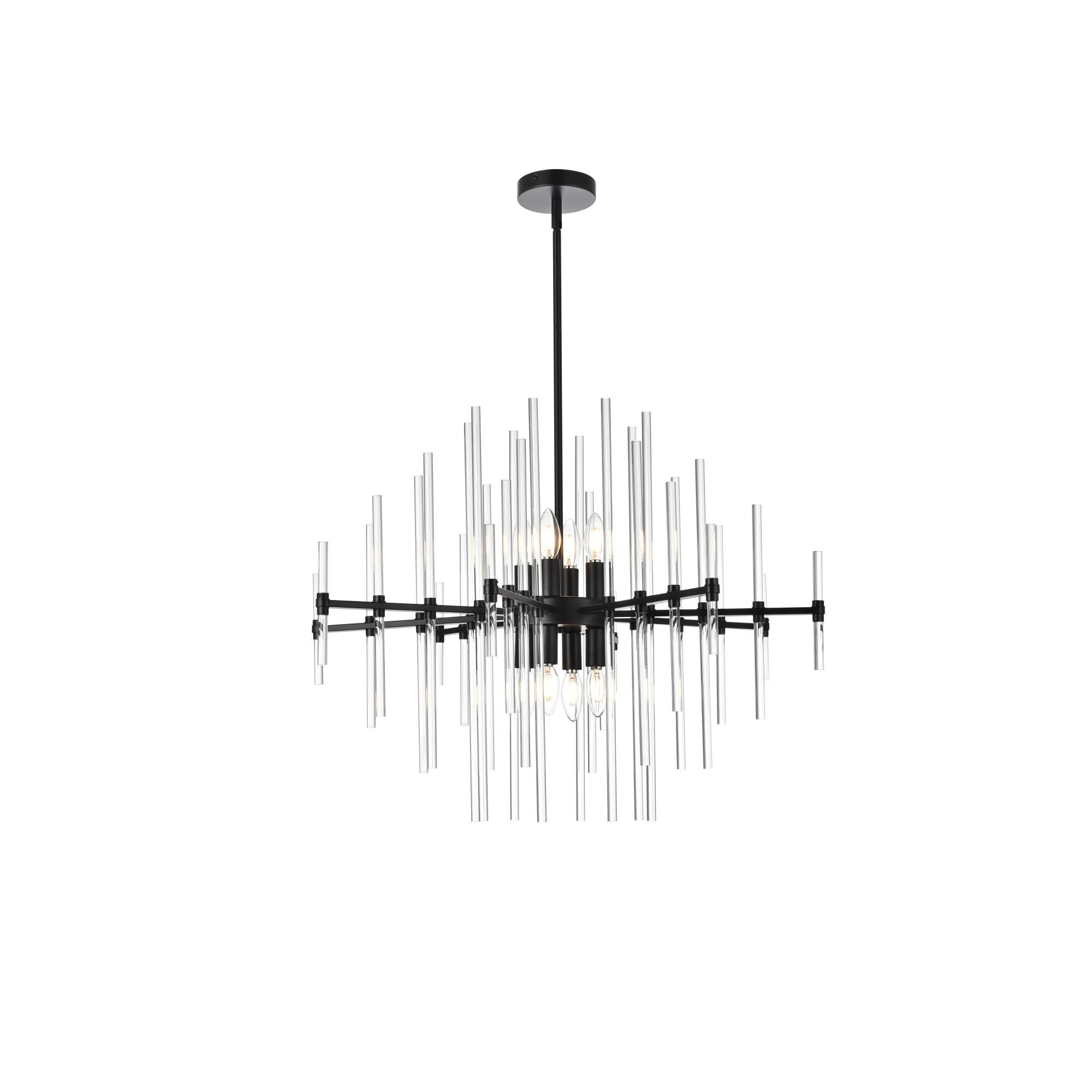 Sienna 31 Inch 8 Light Chandelier by Elegant Lighting