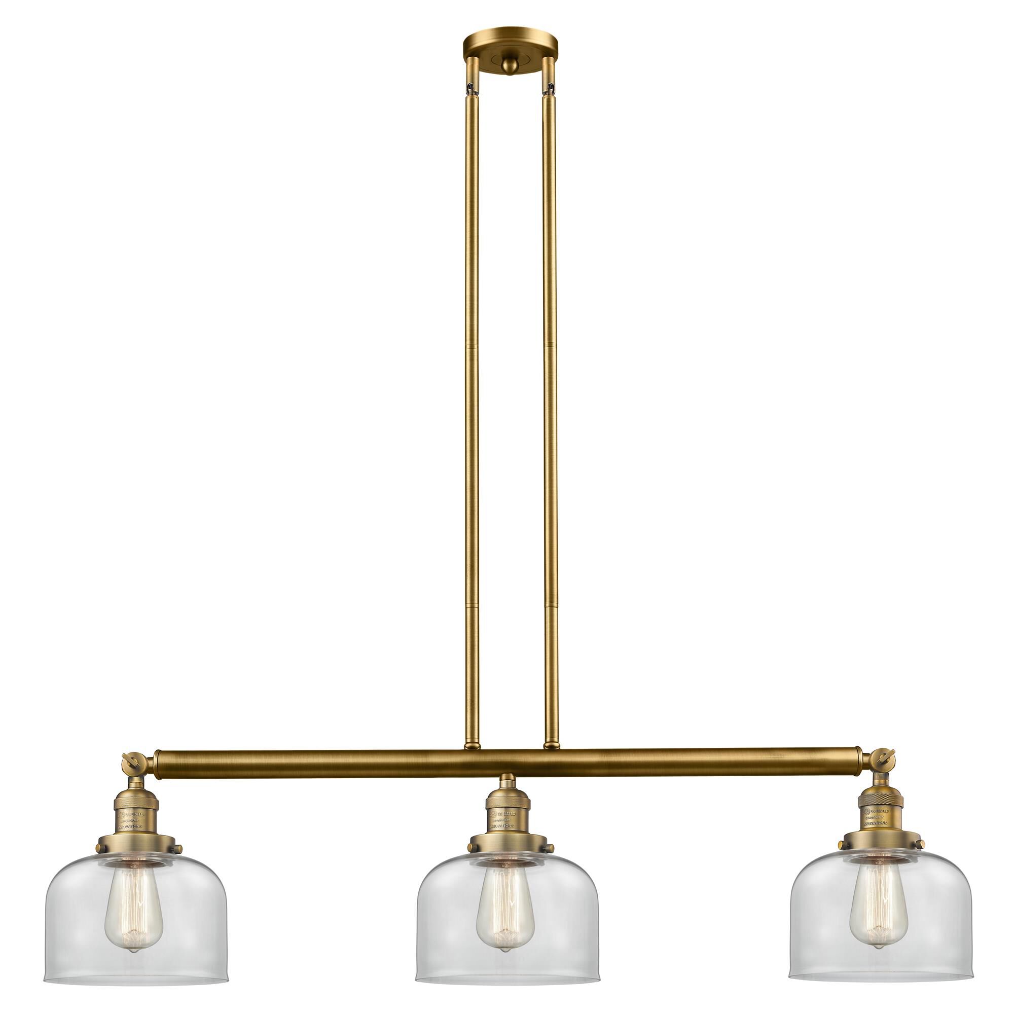 Bruno Marashlian Large Bell 36 Inch 3 Light Linear Suspension Light by Innovations Lighting