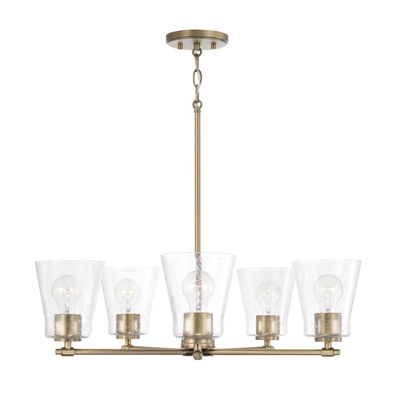 Baker 27 Inch 5 Light Chandelier by Homeplace by Capital Lighting Fixture Company - Clearance