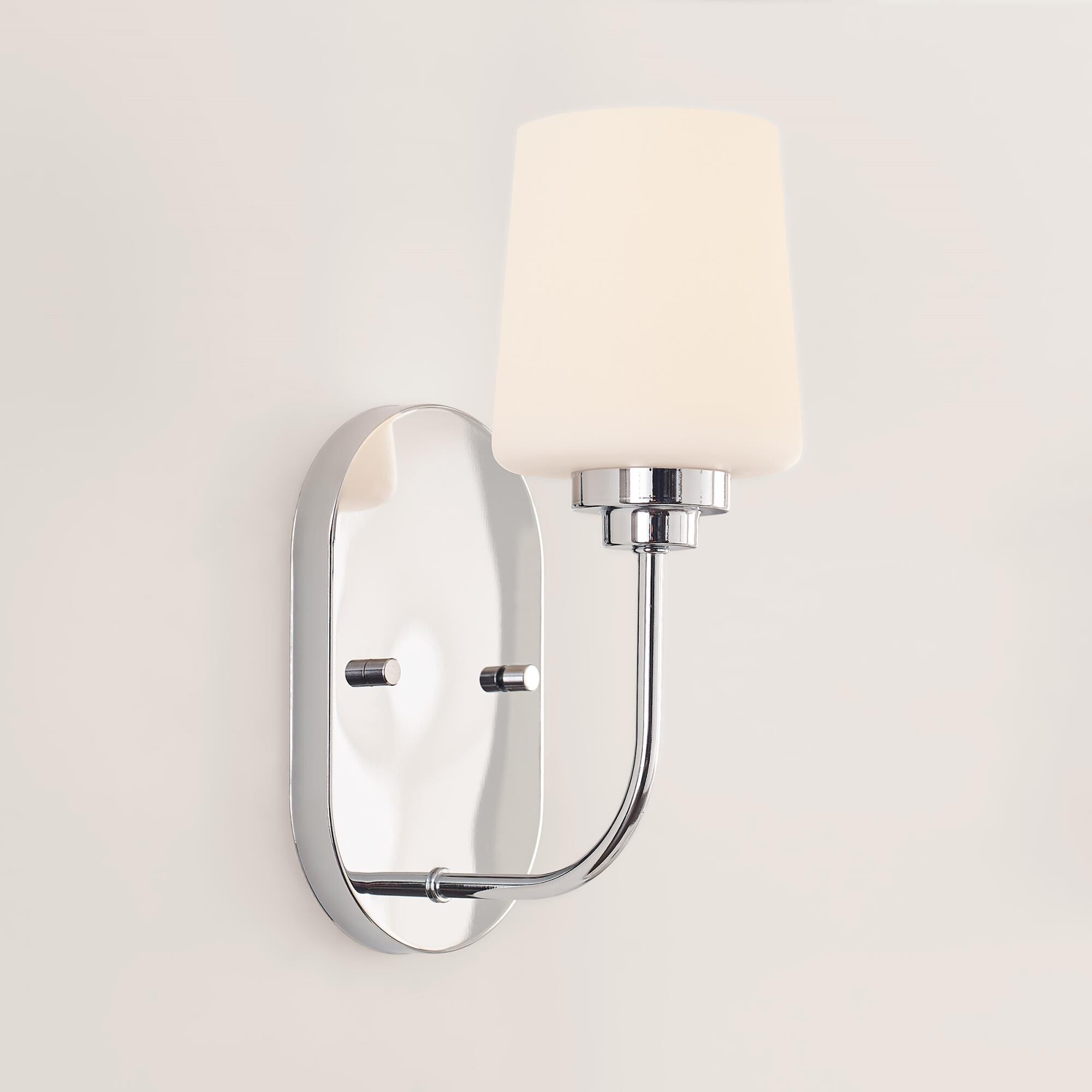 Shown in Chrome finish and Etched with White Inside glass