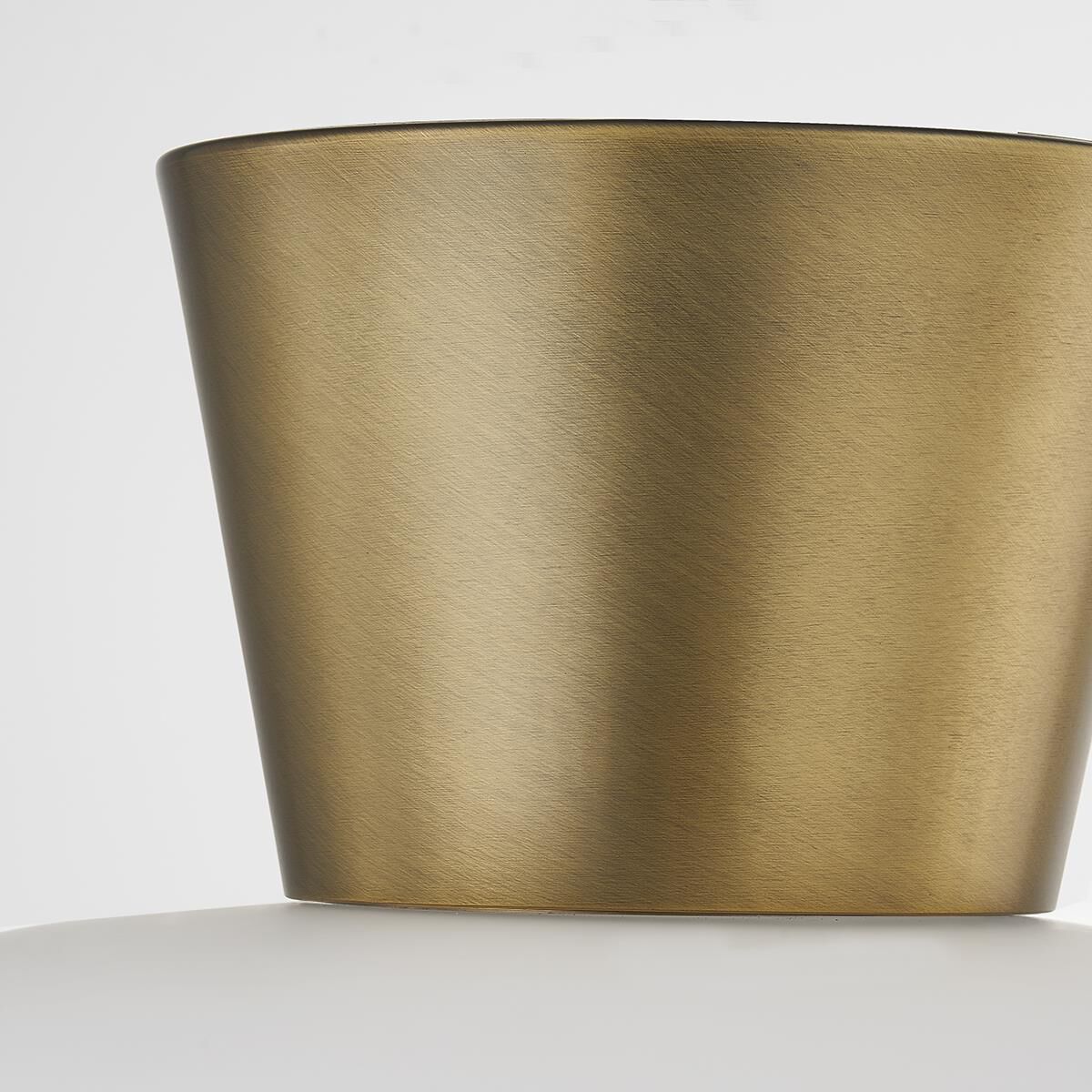 Shown in Patina Brass finish and Opal shade