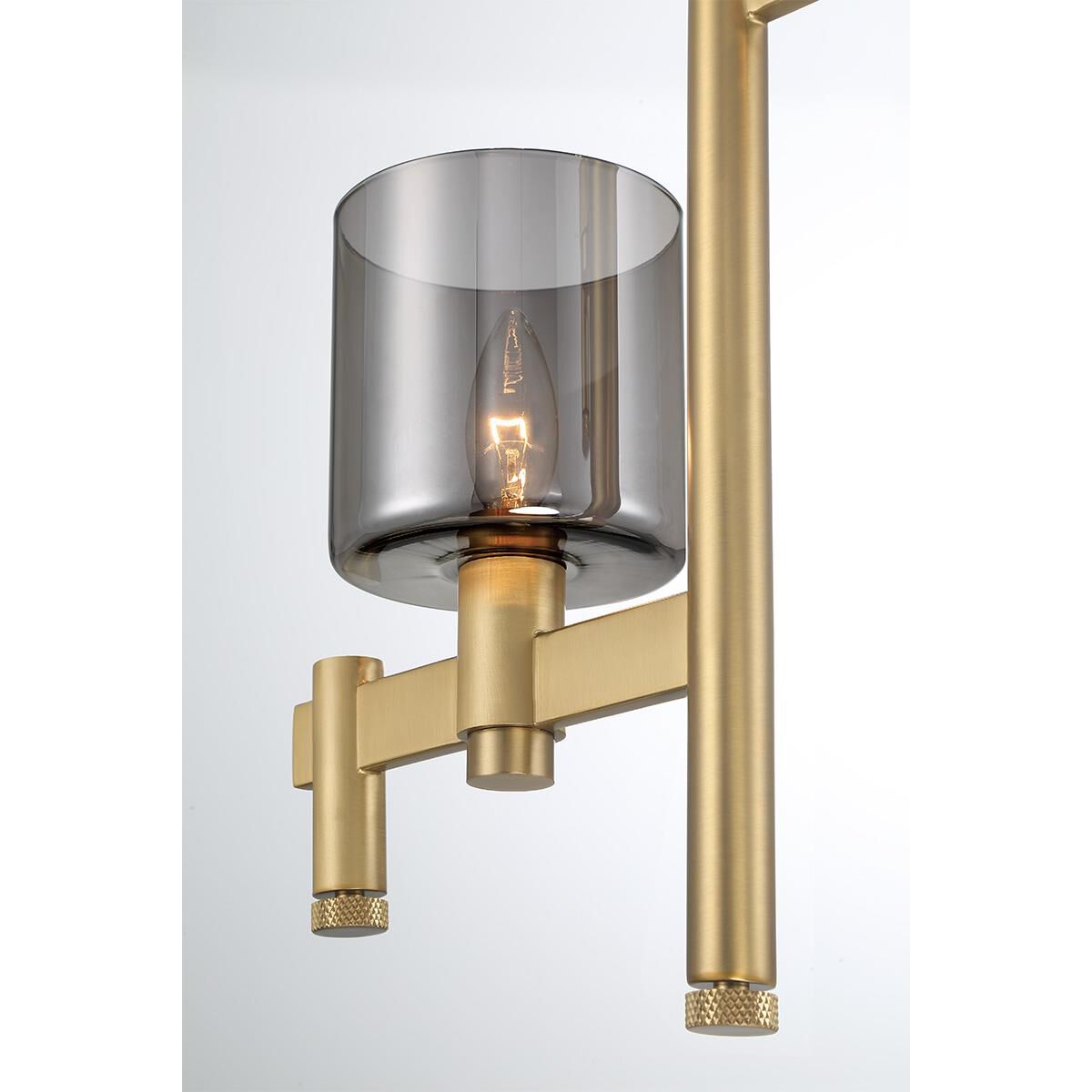 Shown in Brushed Gold finish and Smoked glass