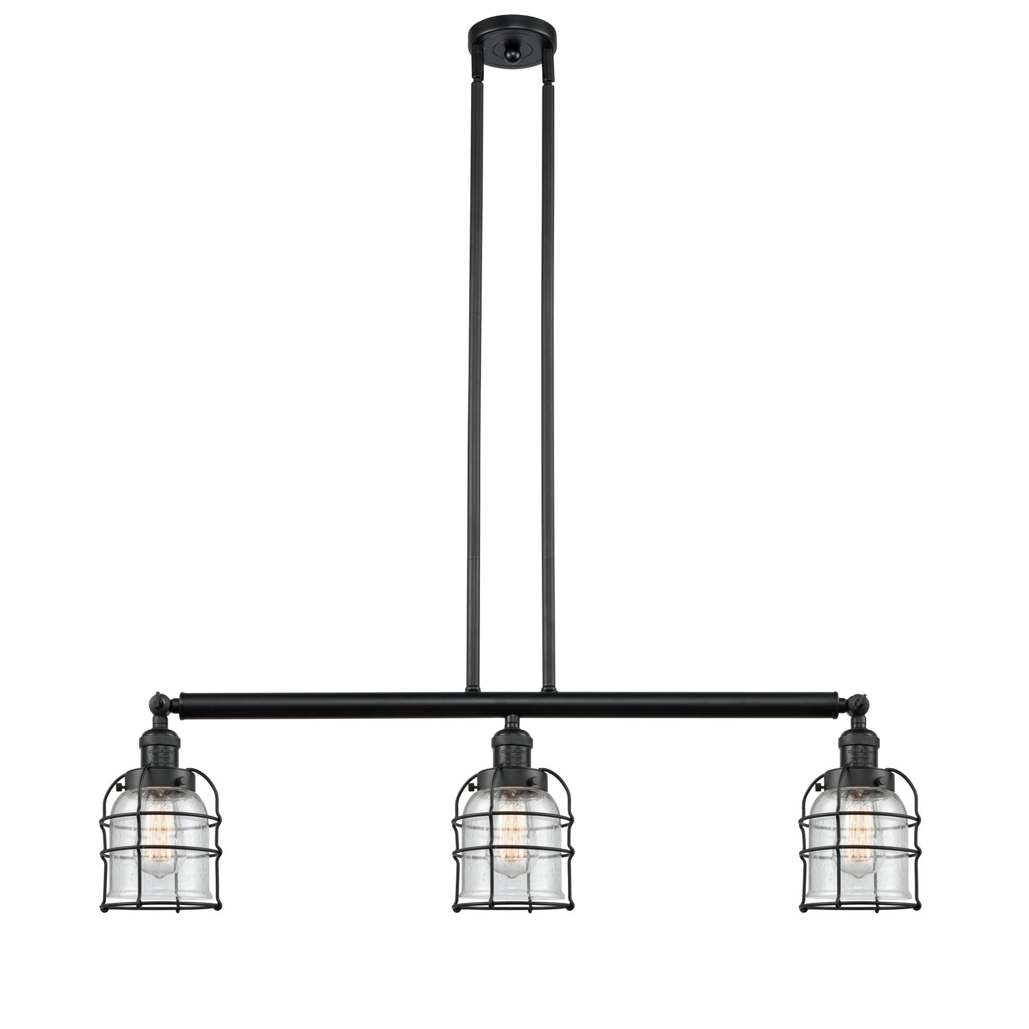 Bruno Marashlian Small Bell Cage 38 Inch 3 Light Linear Suspension Light by Innovations Lighting