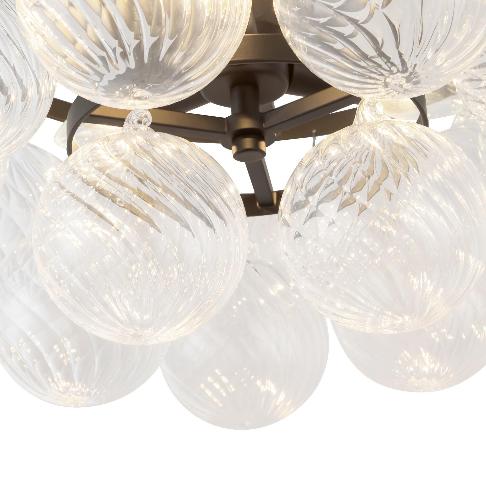 Peyton Fox Faye 18 Inch Semi Flush Mount by Alora Mood