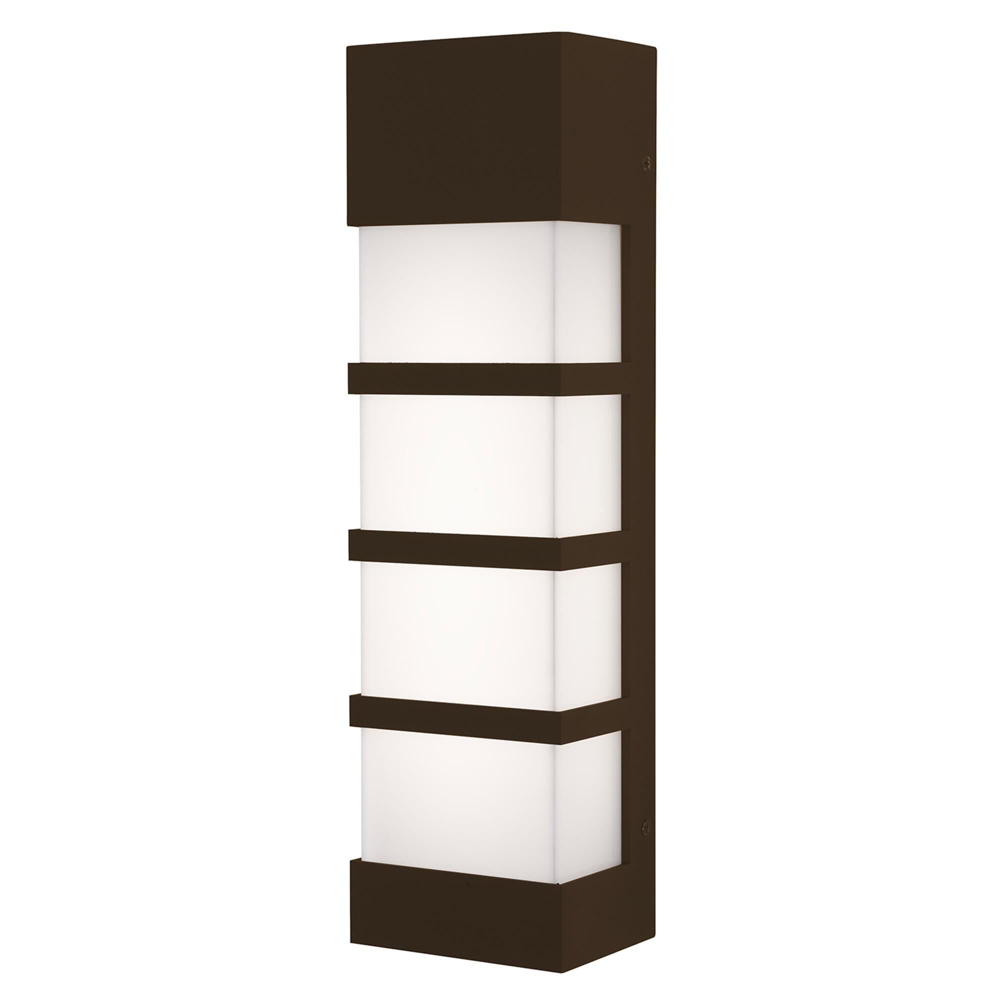 Shown in Bronze finish and White Acrylic glass