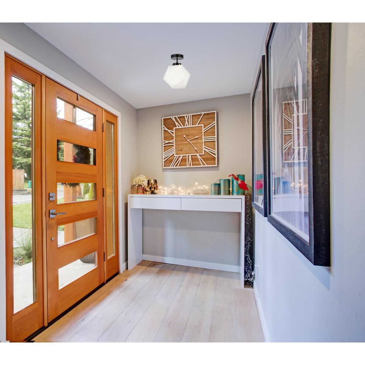 Lawrence 10 Inch Semi Flush Mount by Elegant Lighting