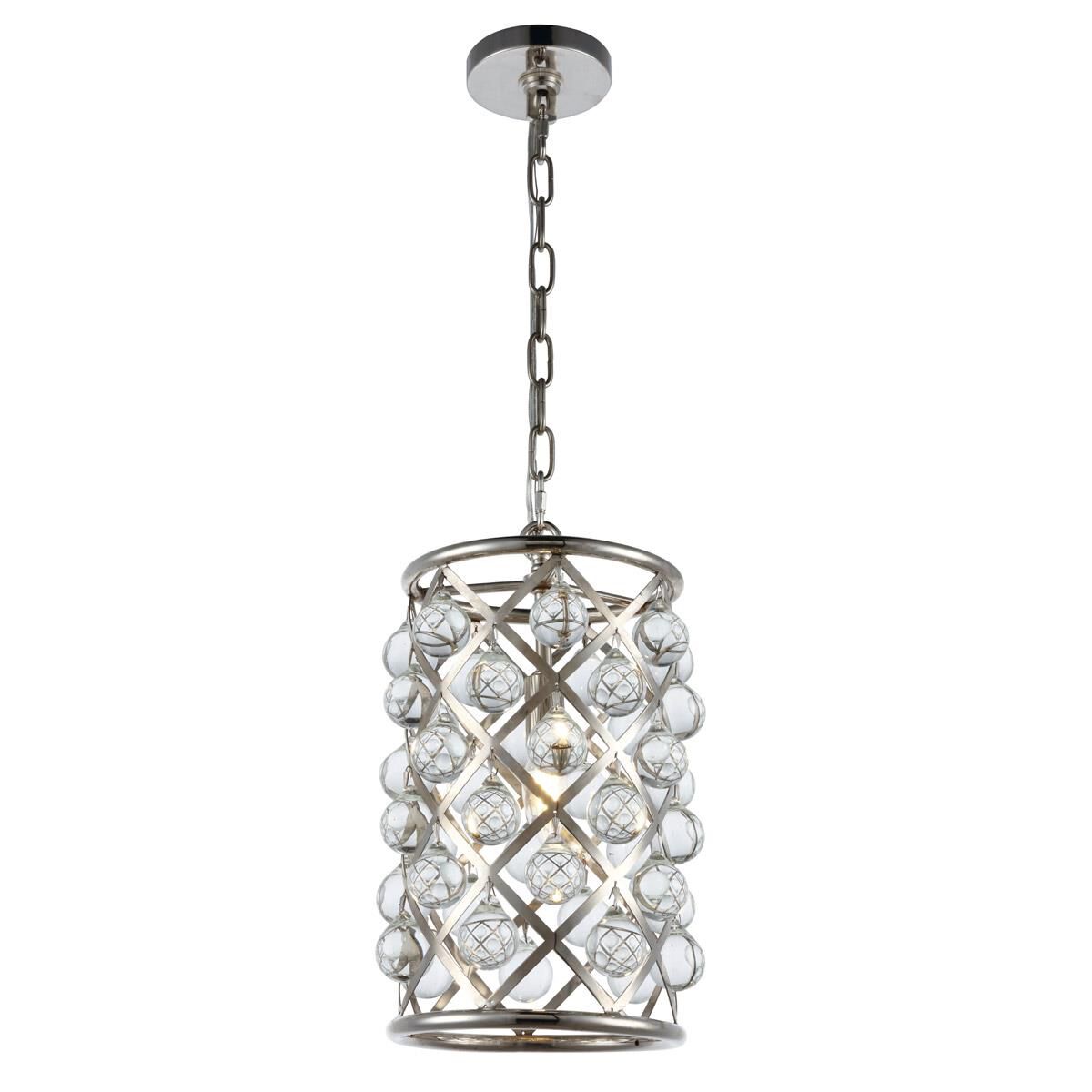 Shown in Polished Nickel finish and Royal Cut crystal and Clear accent
