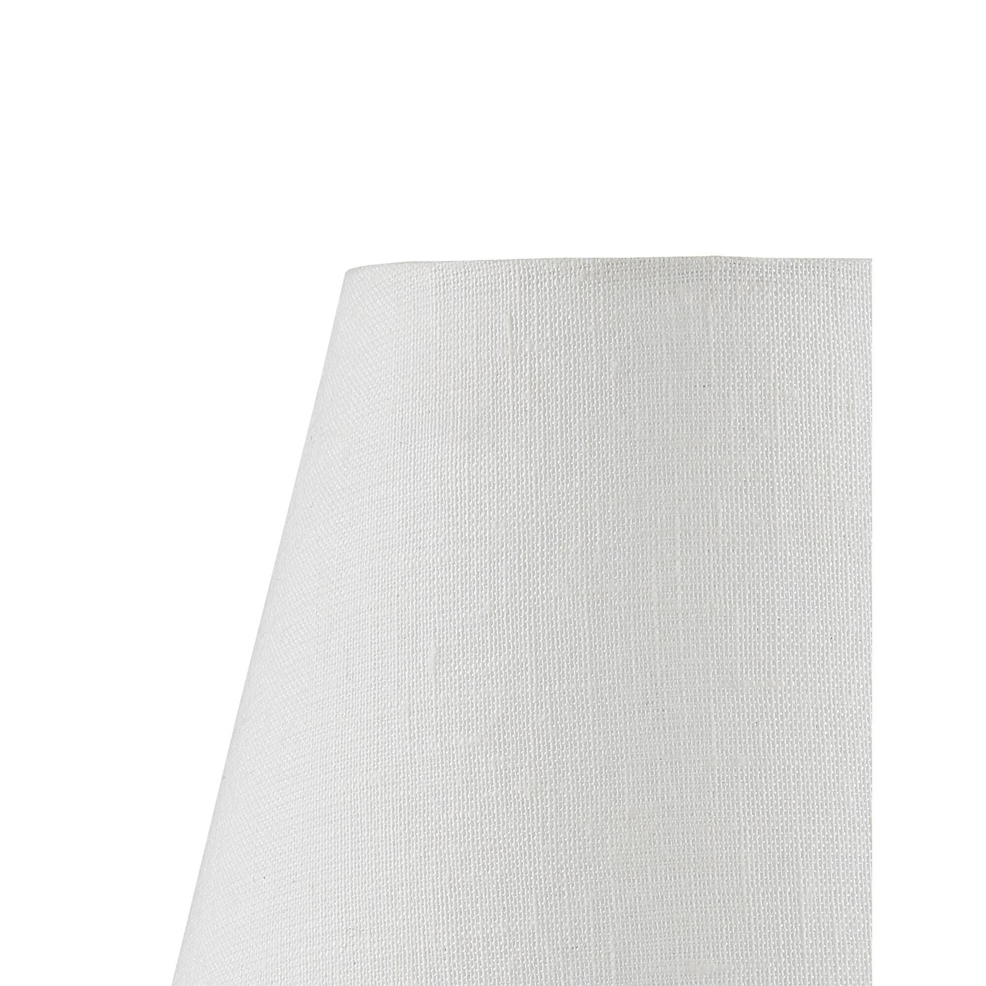 Shown in Oxblood finish and Off-White Linen shade