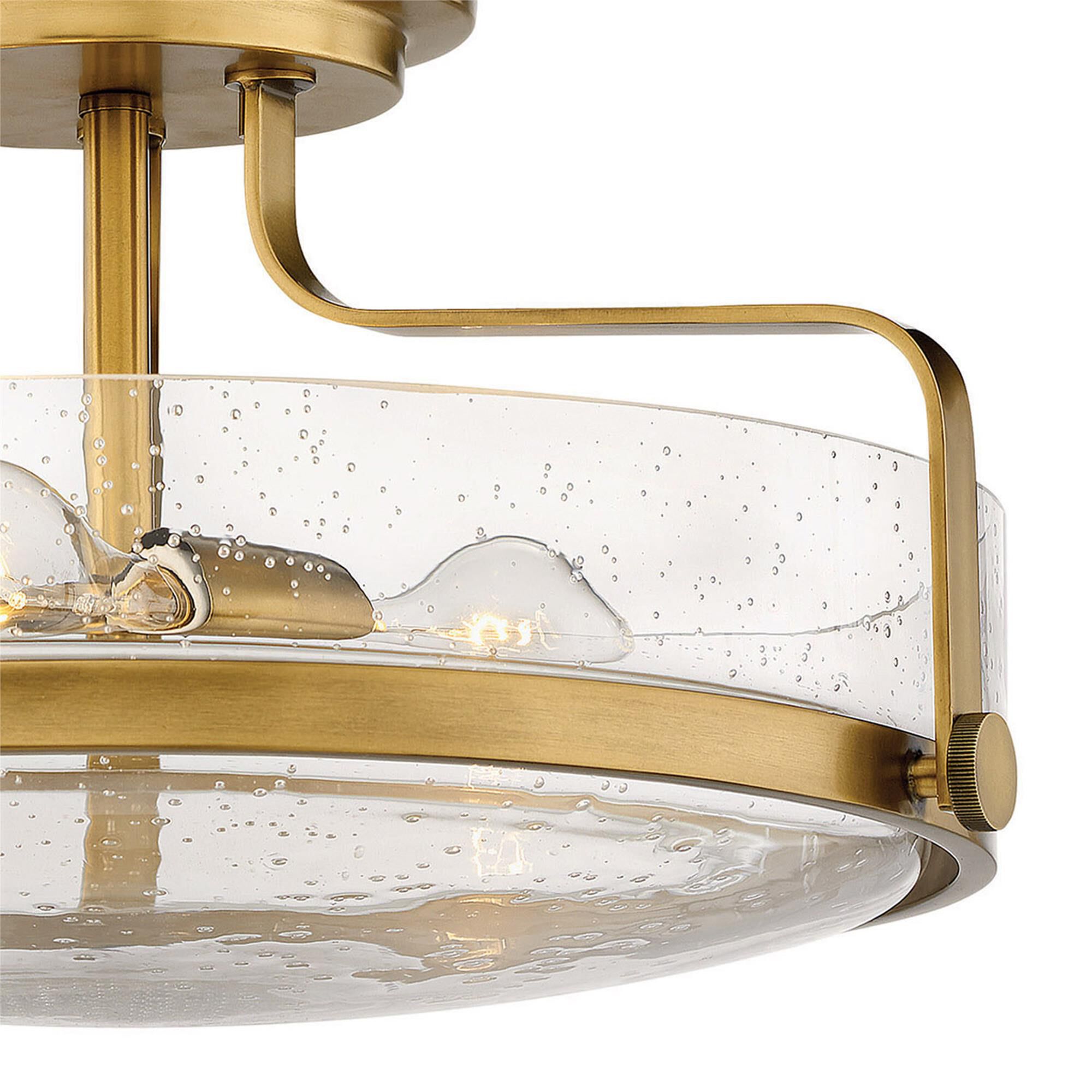 Harper 18 Inch 3 Light Semi Flush Mount,