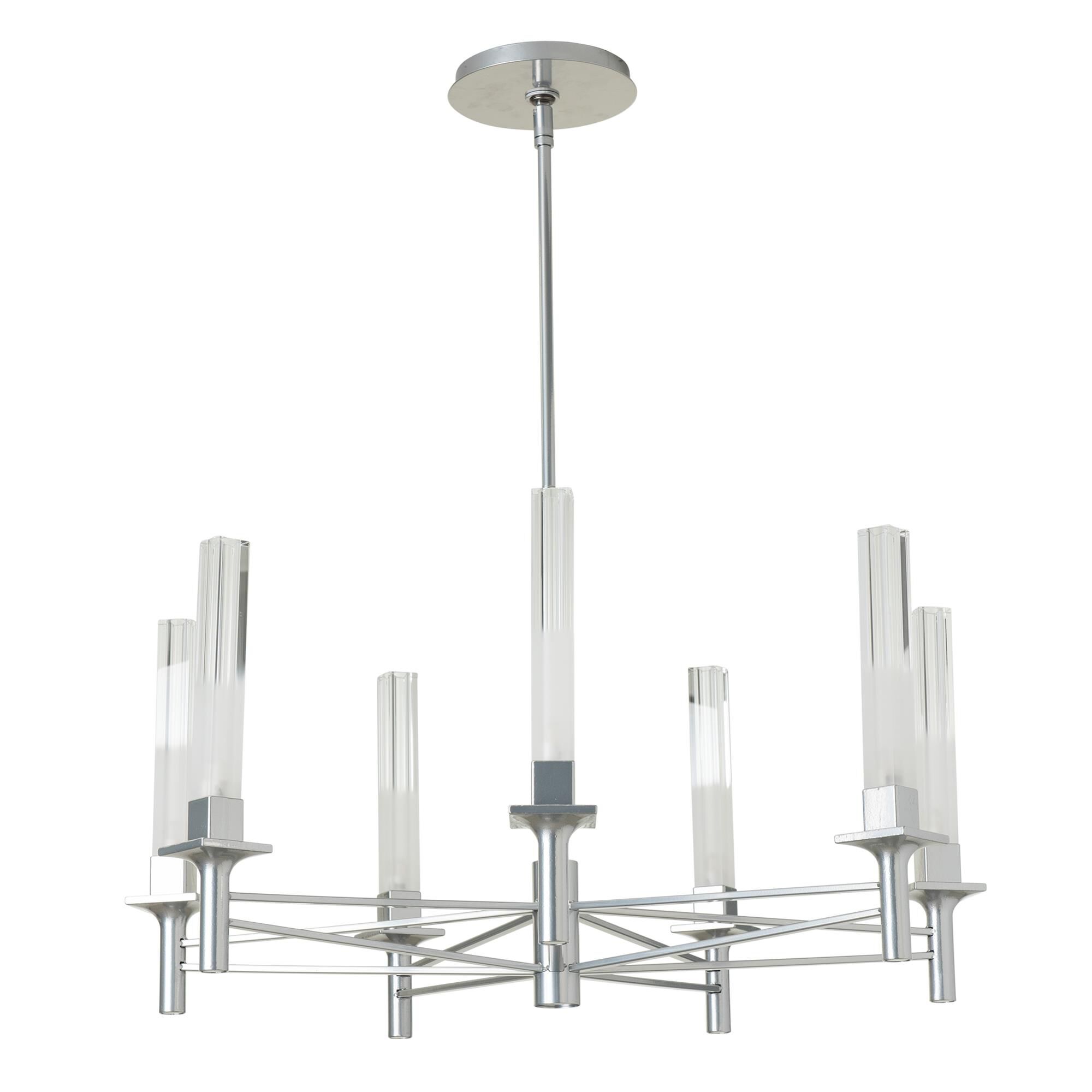 Shown in Sterling finish and Frosted glass