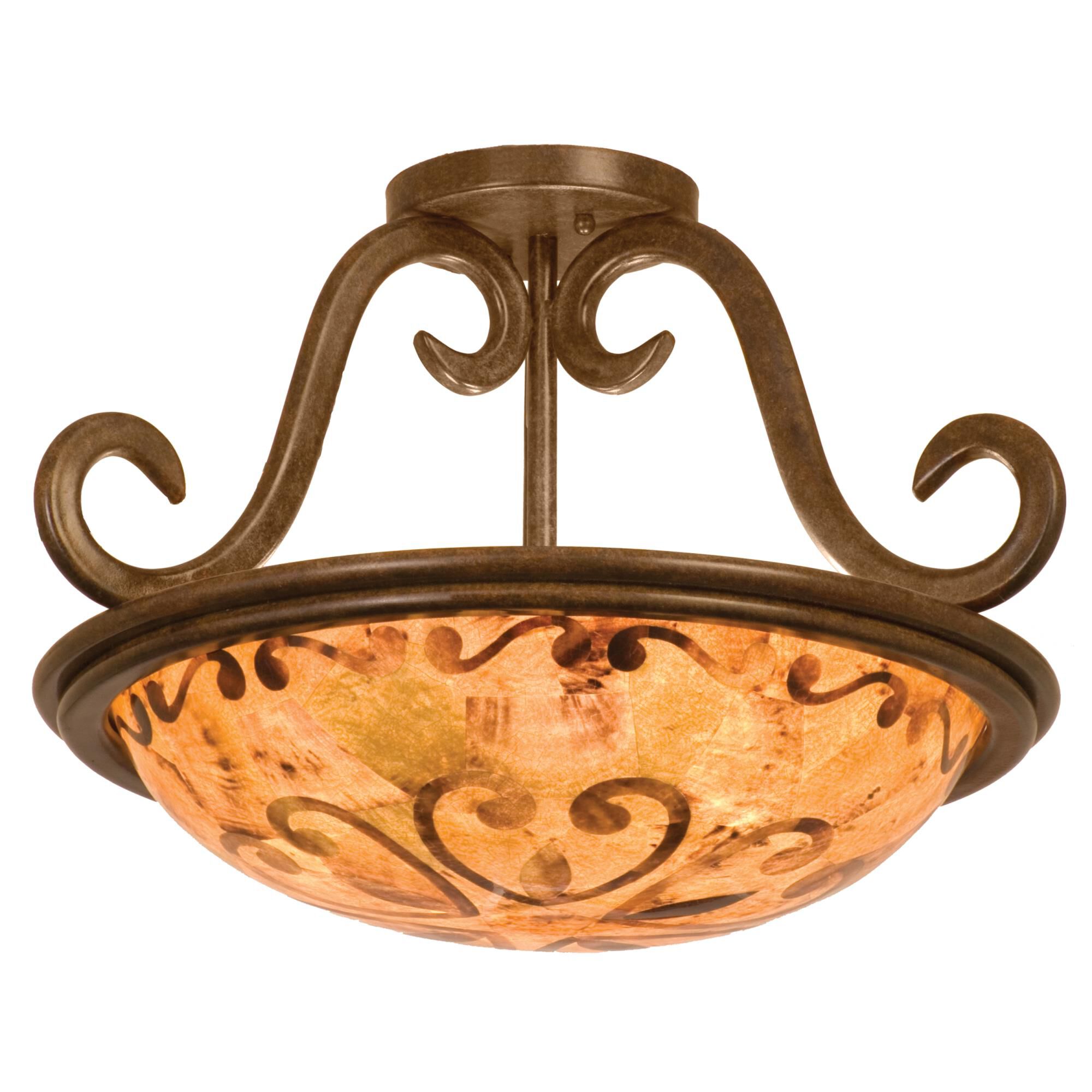 Santa Barbara 19 Inch 3 Light Semi Flush Mount by Kalco Lighting