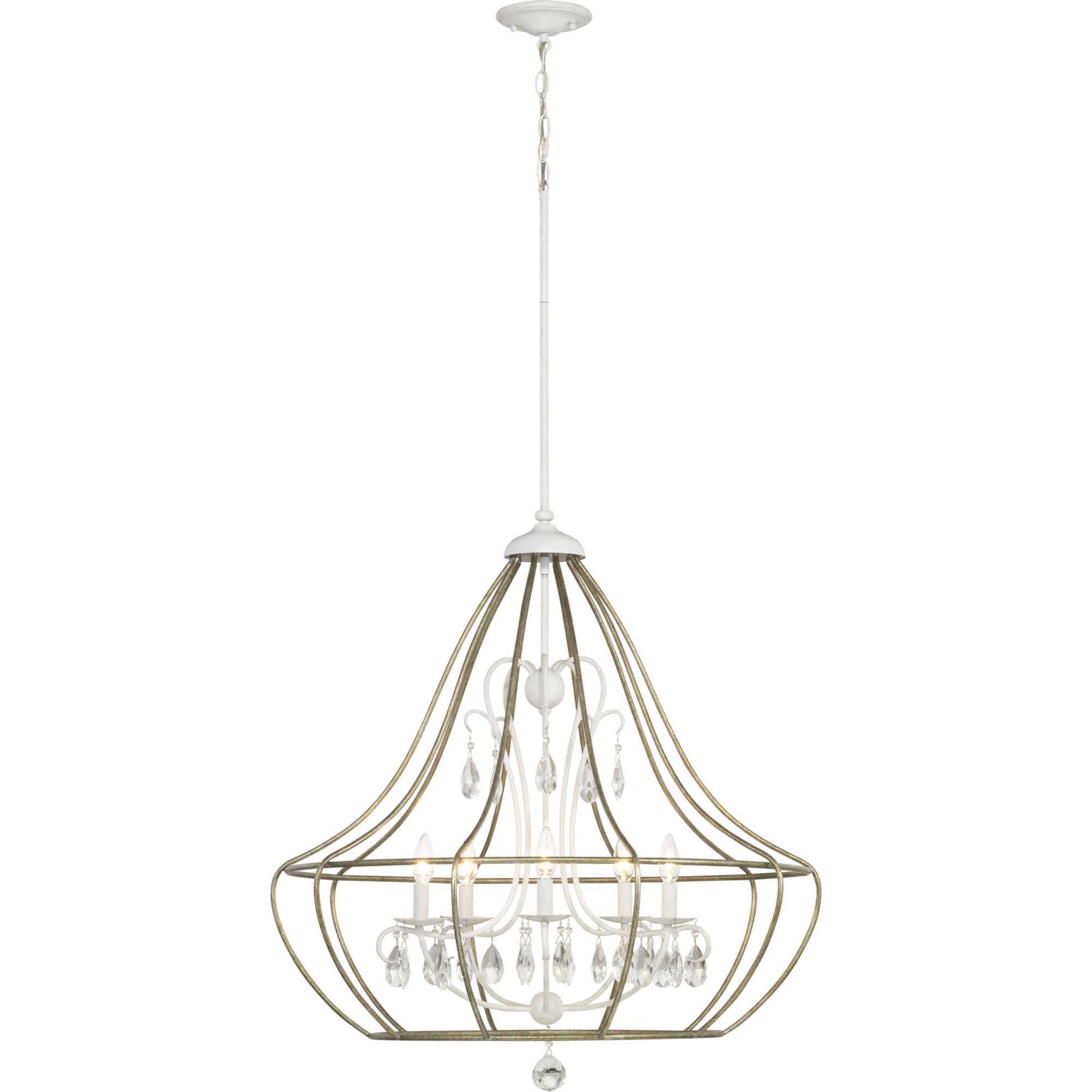 Fleurette 32 Inch 5 Light Chandelier by Progress Lighting