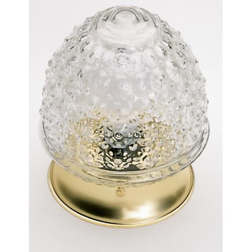 Shown in Polished Brass finish and Clear Pineapple glass