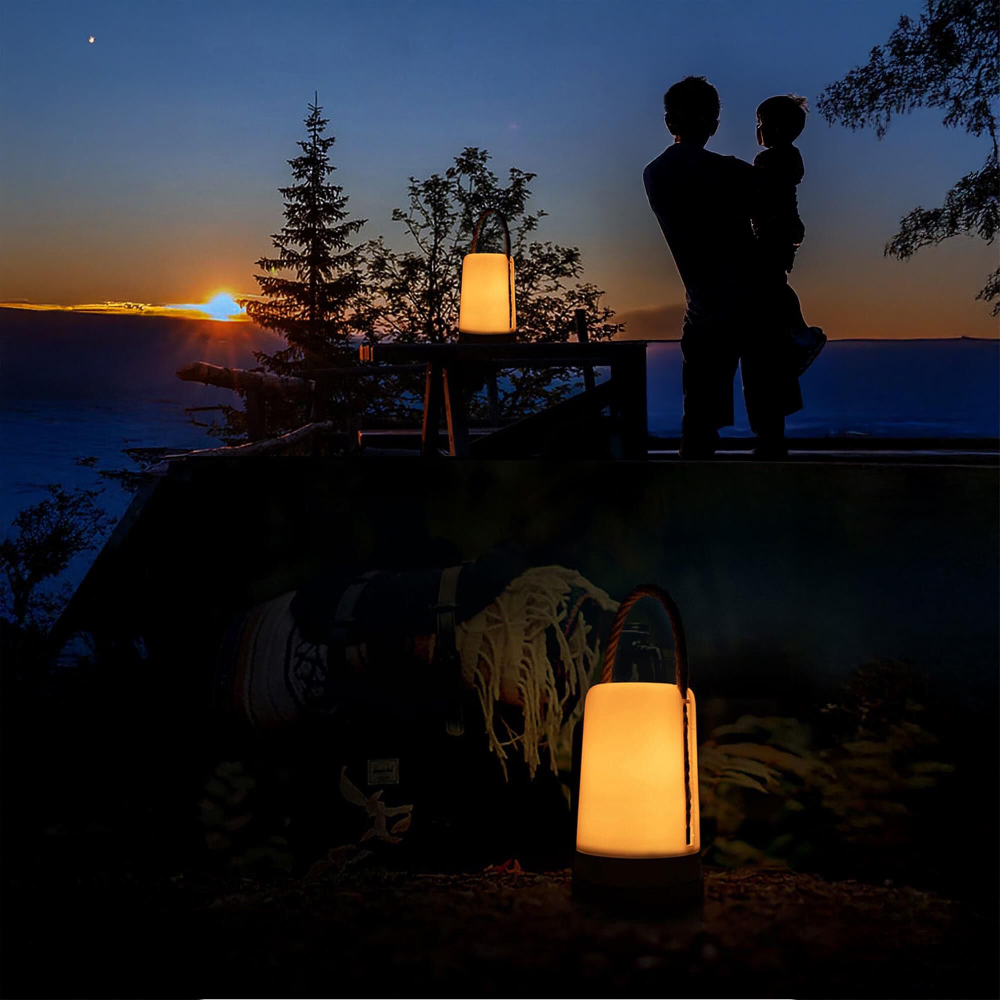 Kibun Groove 7 Inch Outdoor Table Lamp by Bulbrite