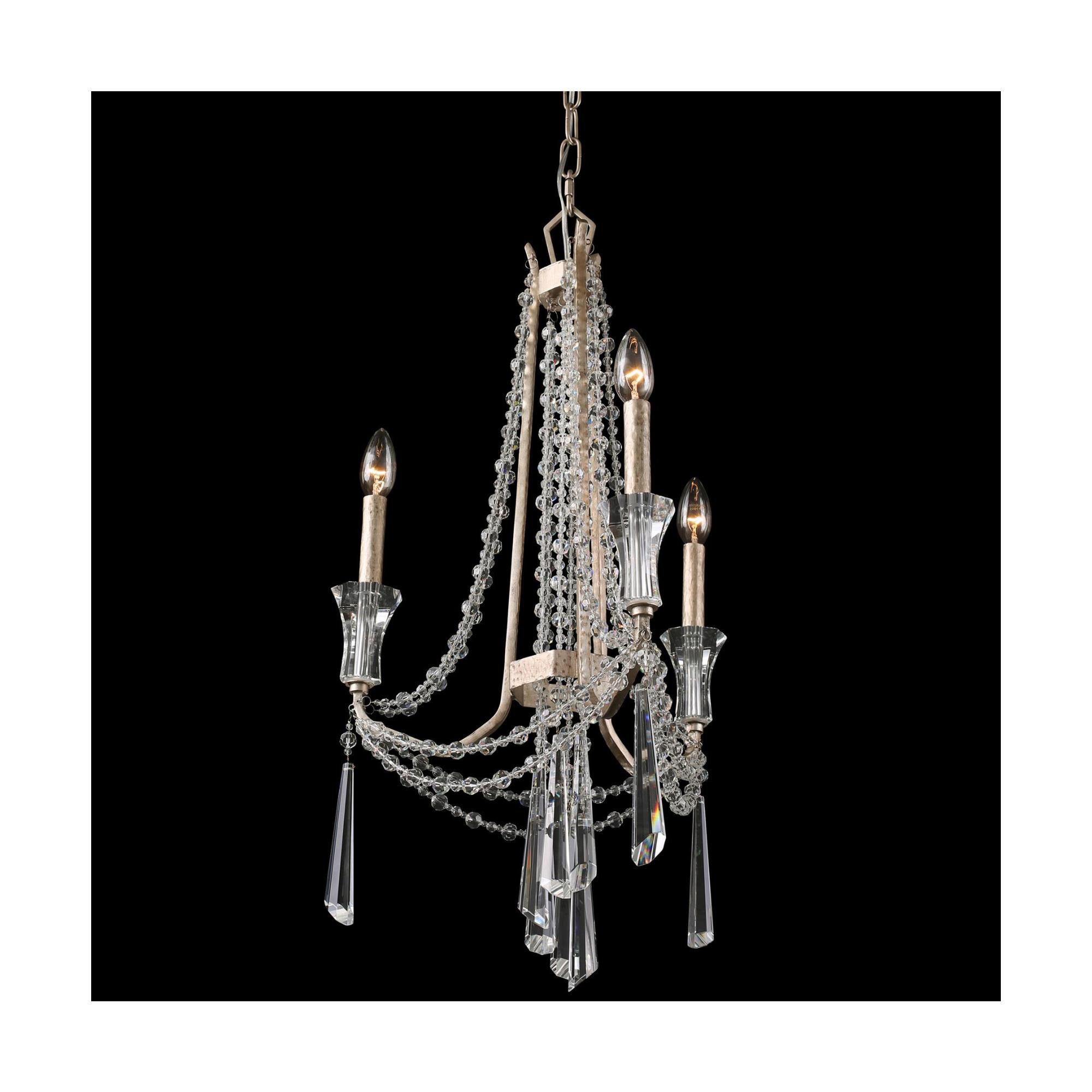 Shown in Transcend Silver finish and Clear crystal