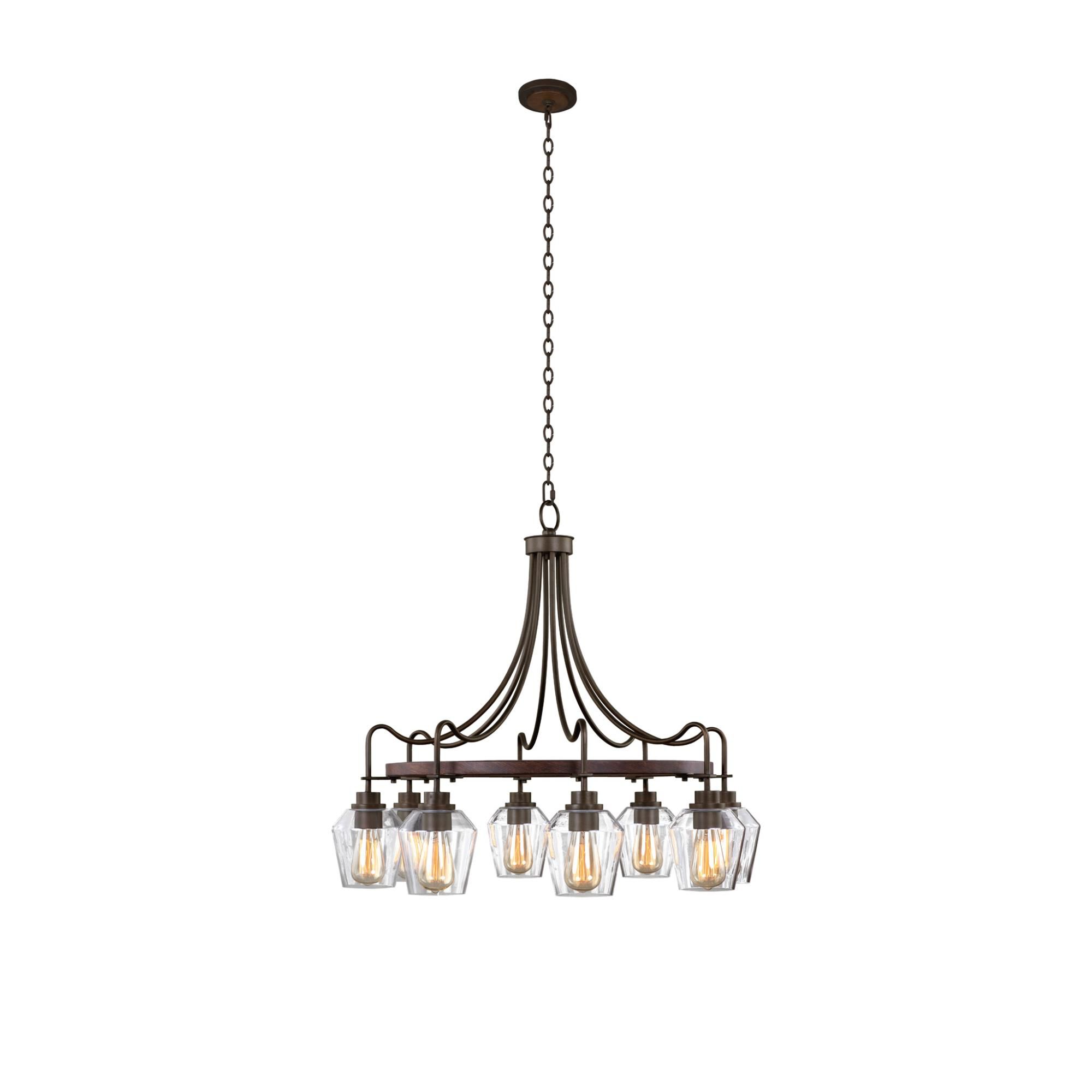 Allegheny 32 Inch 8 Light Chandelier by Kalco Lighting