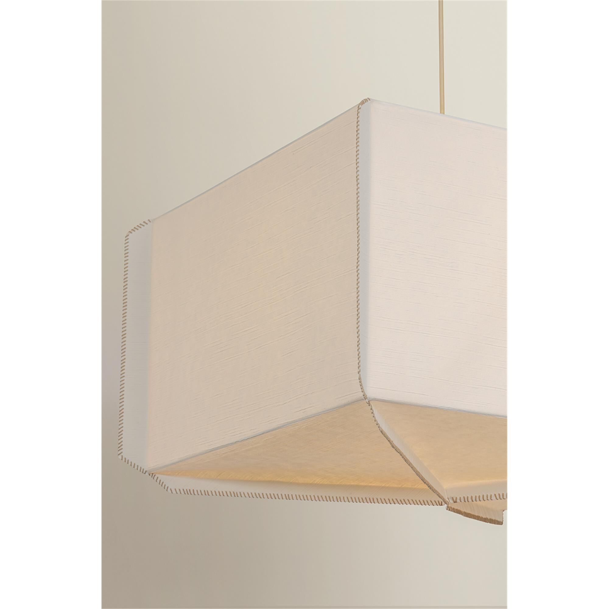 Shown in Patina Gold Leaf finish and Handmade Paper shade
