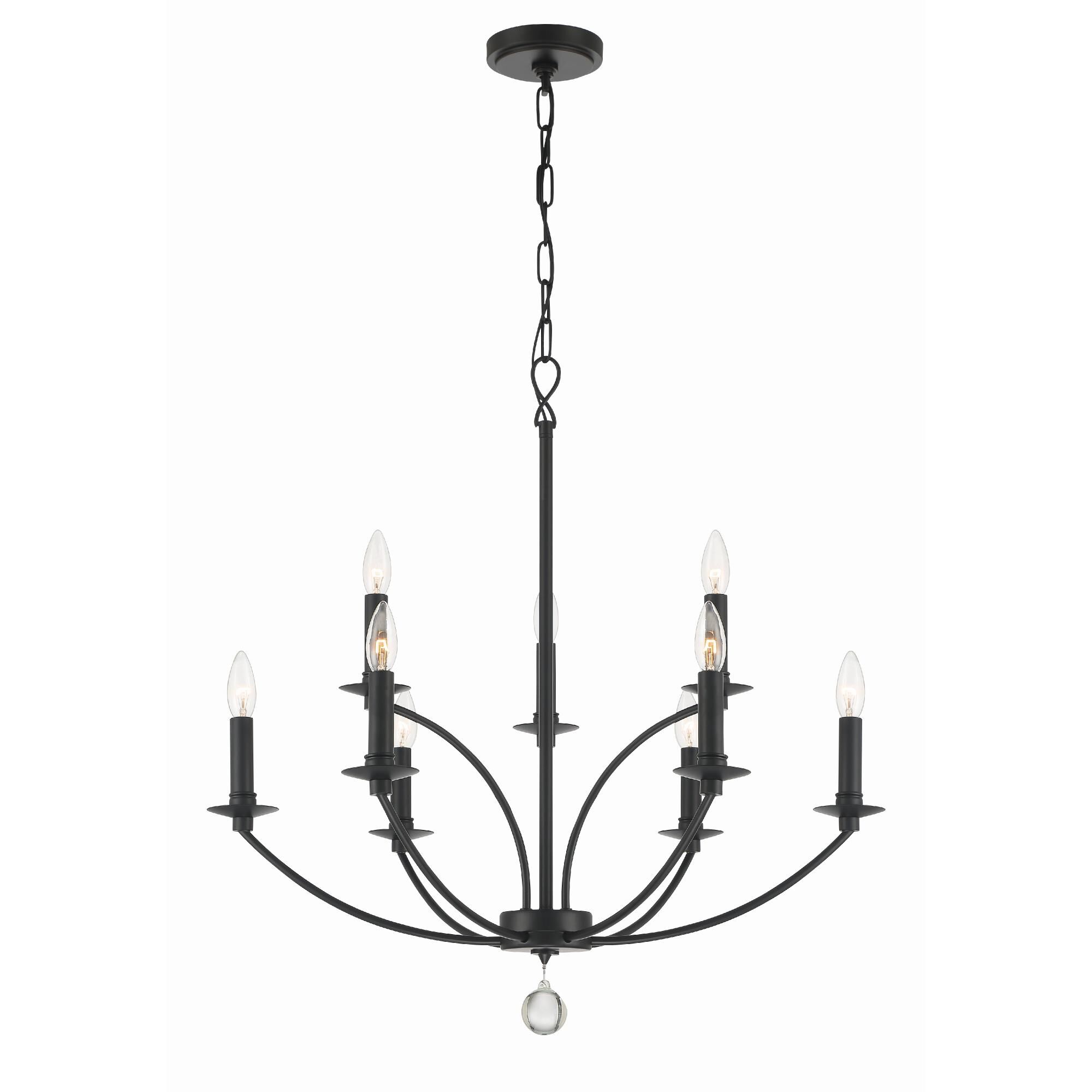 Mila 28 Inch 9 Light Chandelier by Crystorama