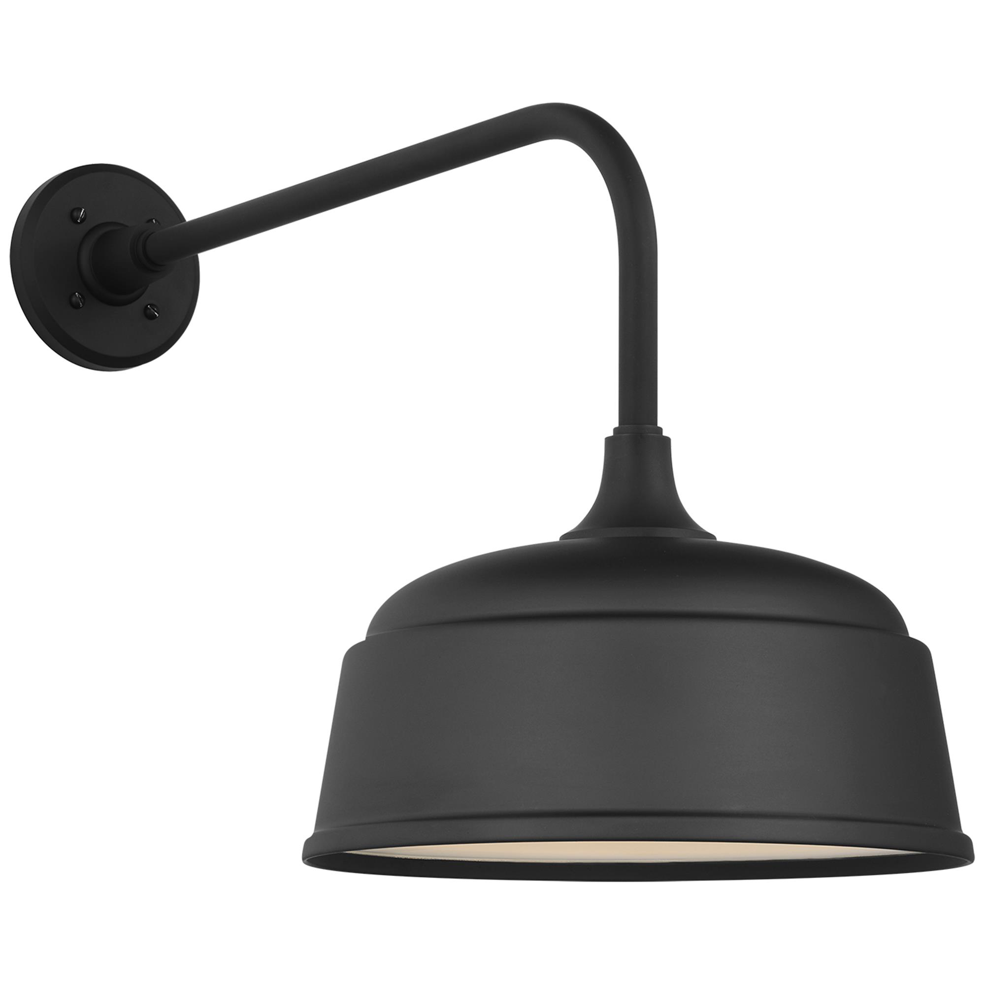 Shown in Matte Black finish and Black shade